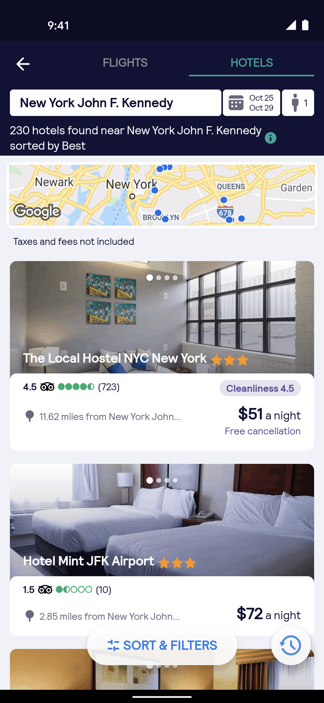 Skyscanner Android Travel & Transportation interface screenshot 1