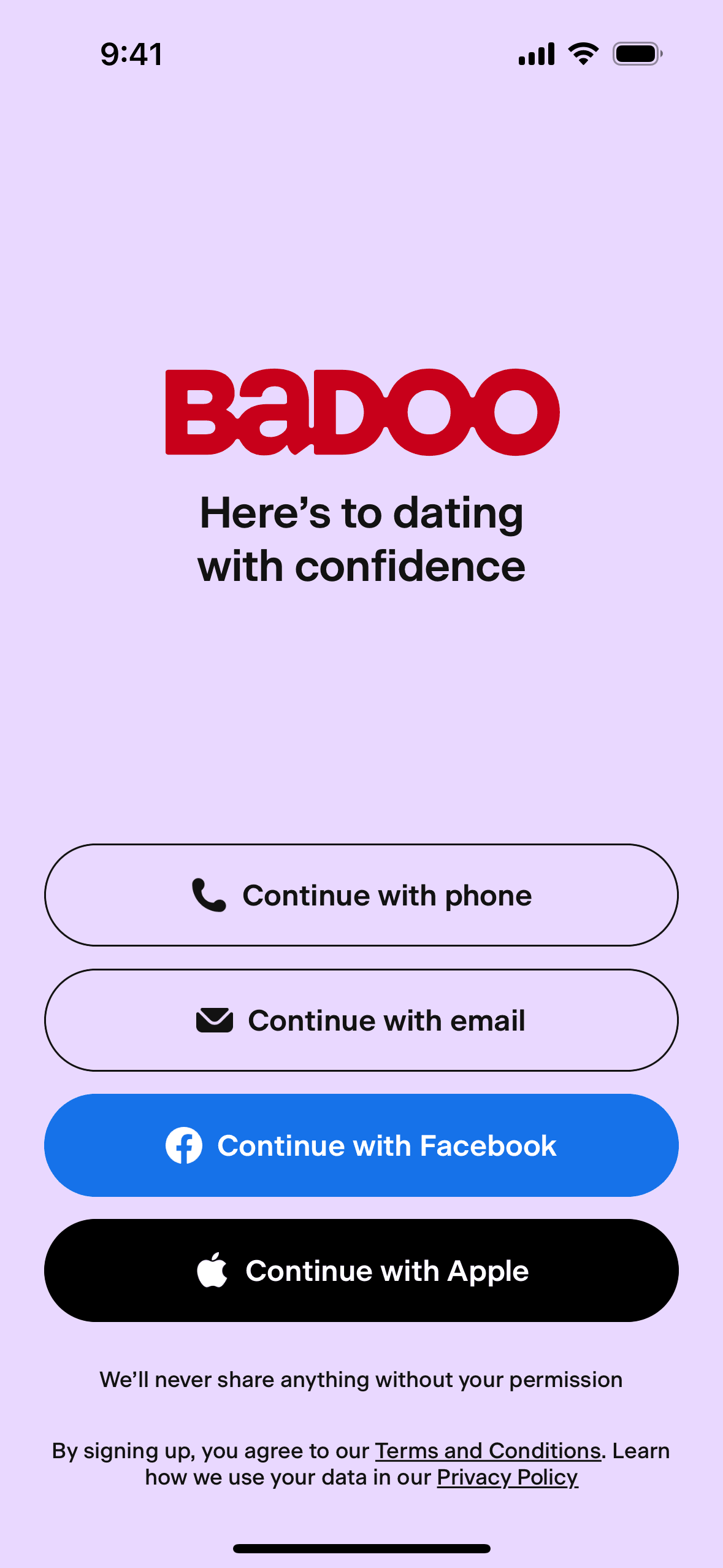 Badoo iOS Lifestyle interface screenshot 2