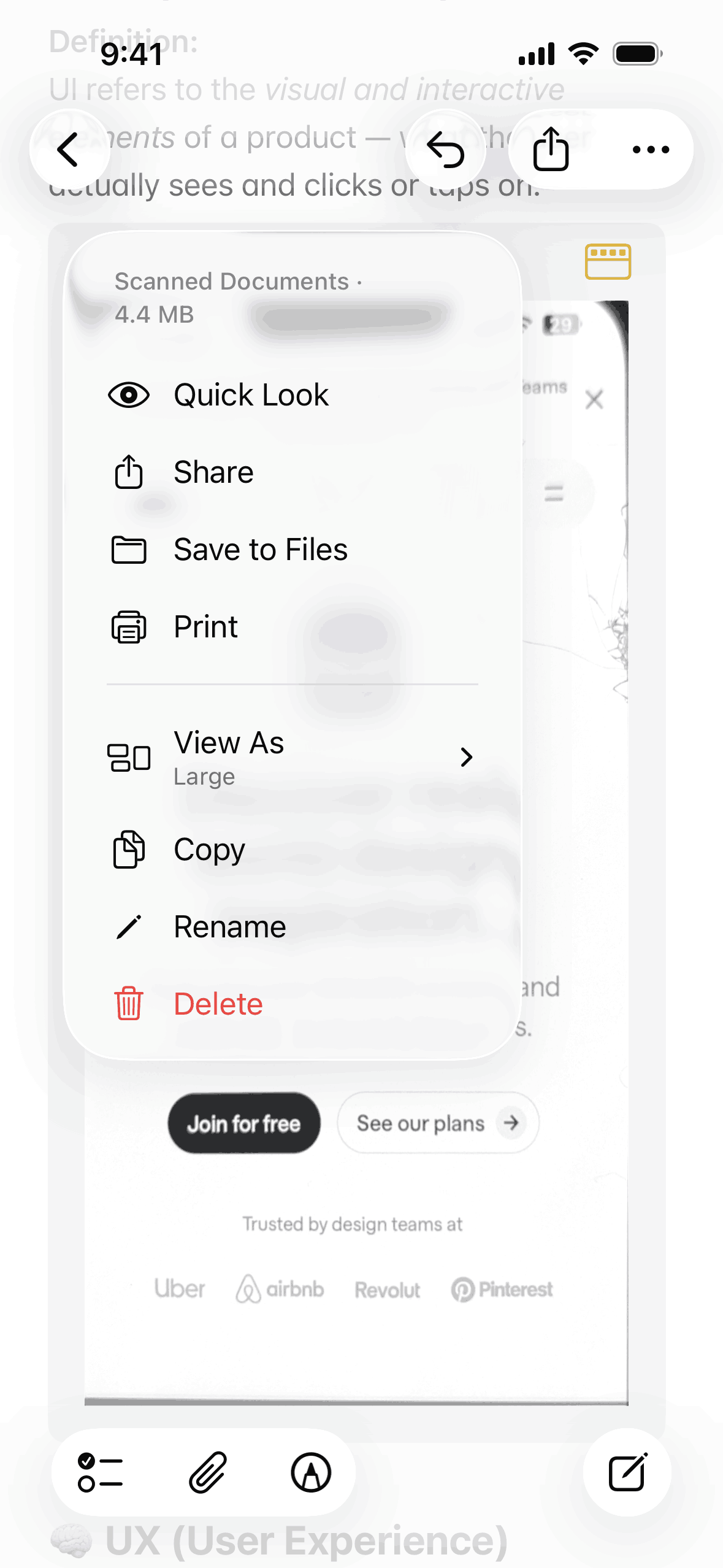 Apple Notes iOS Productivity interface screenshot 3