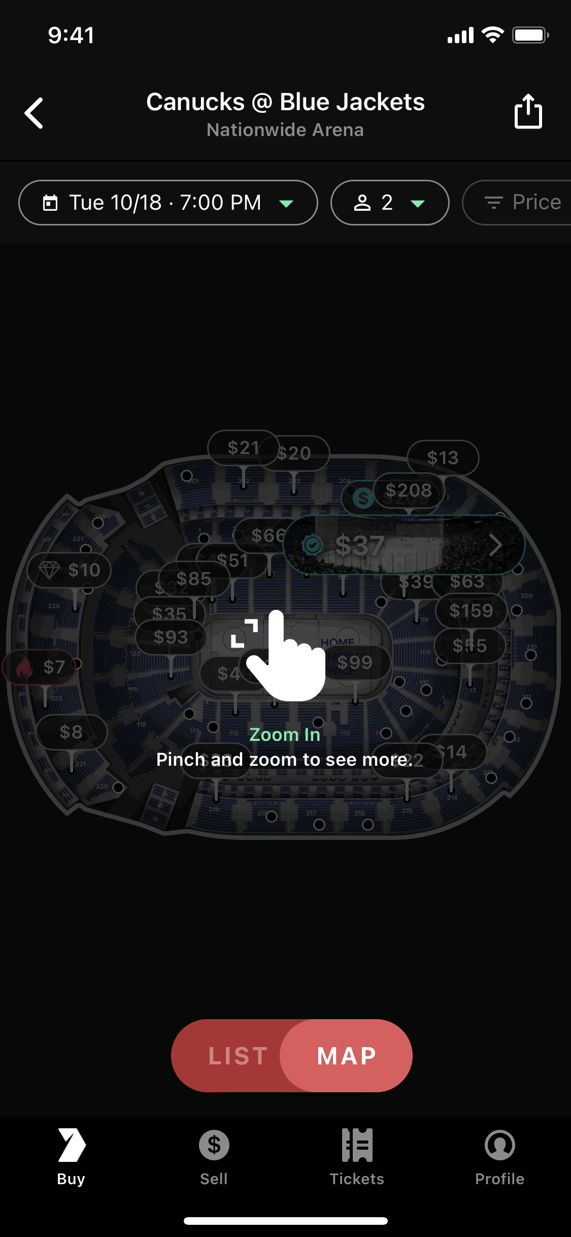Gametime iOS Entertainment interface screenshot 20