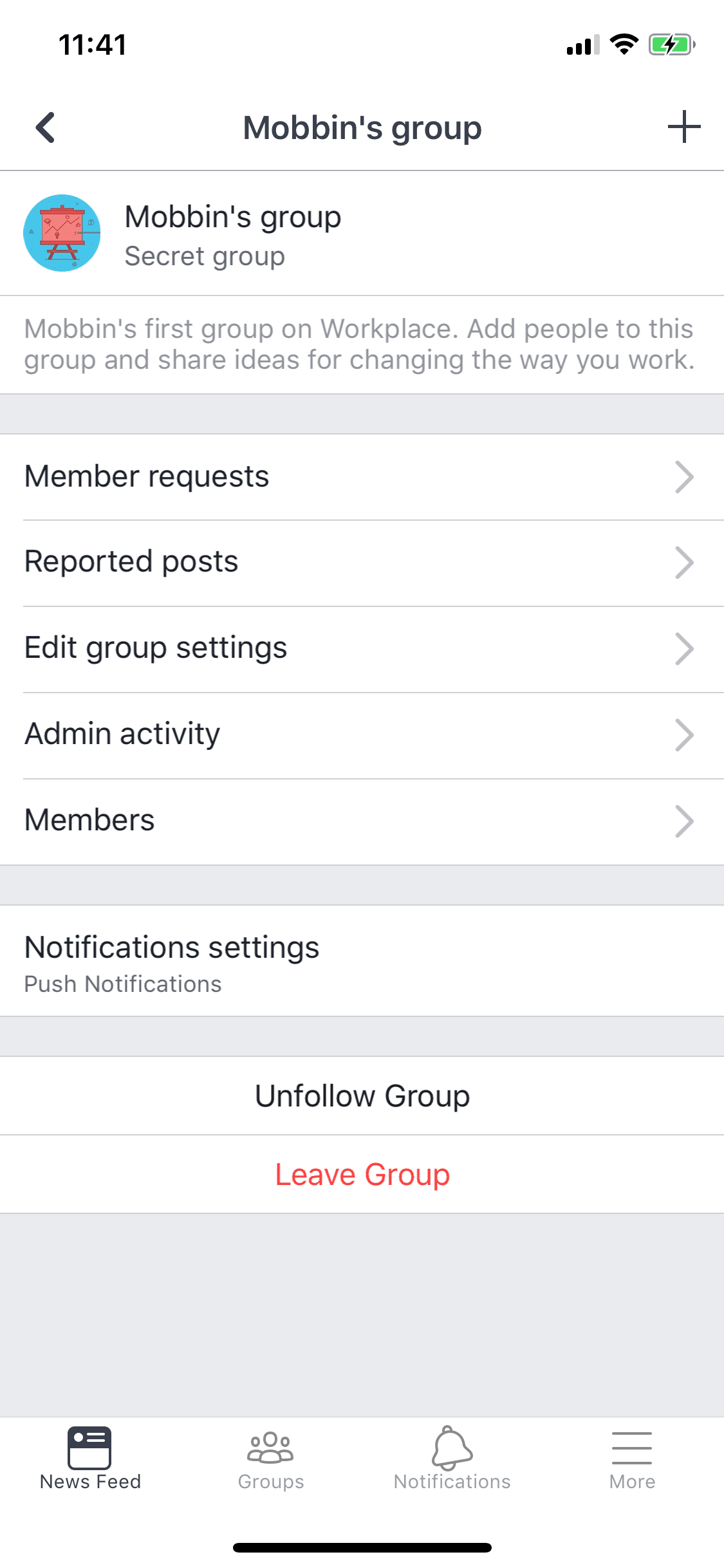 Workplace iOS Business interface screenshot 19