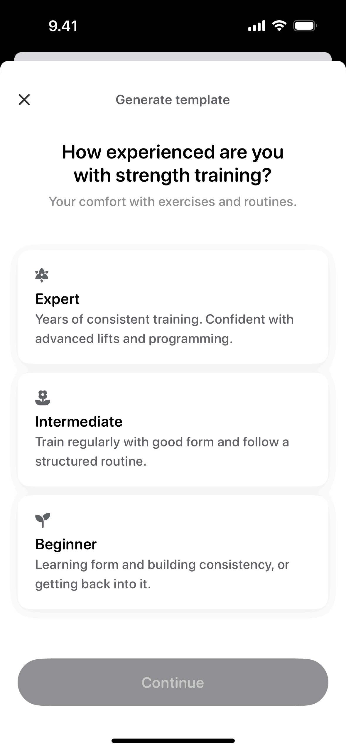 Bevel iOS Health & Fitness interface screenshot 10