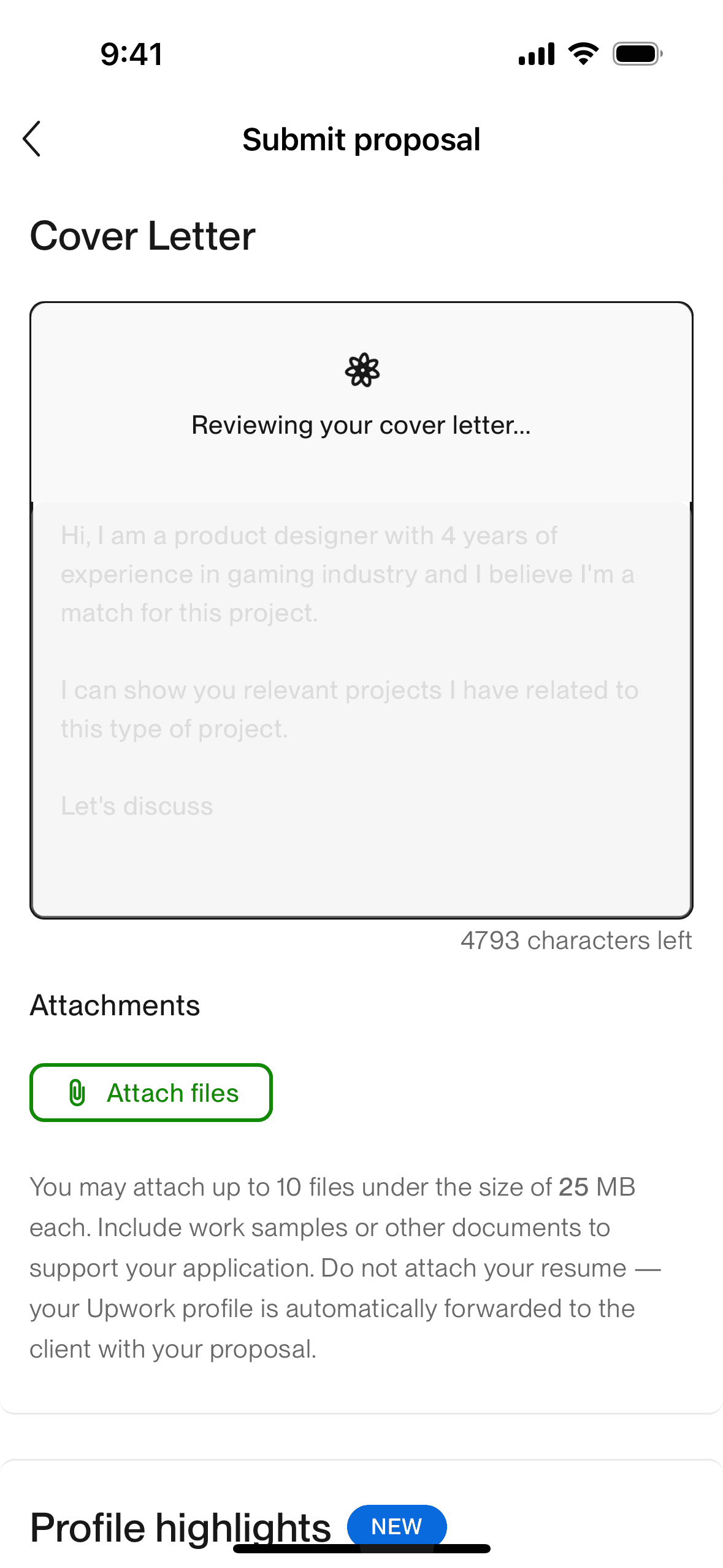 Upwork iOS Business interface screenshot 9