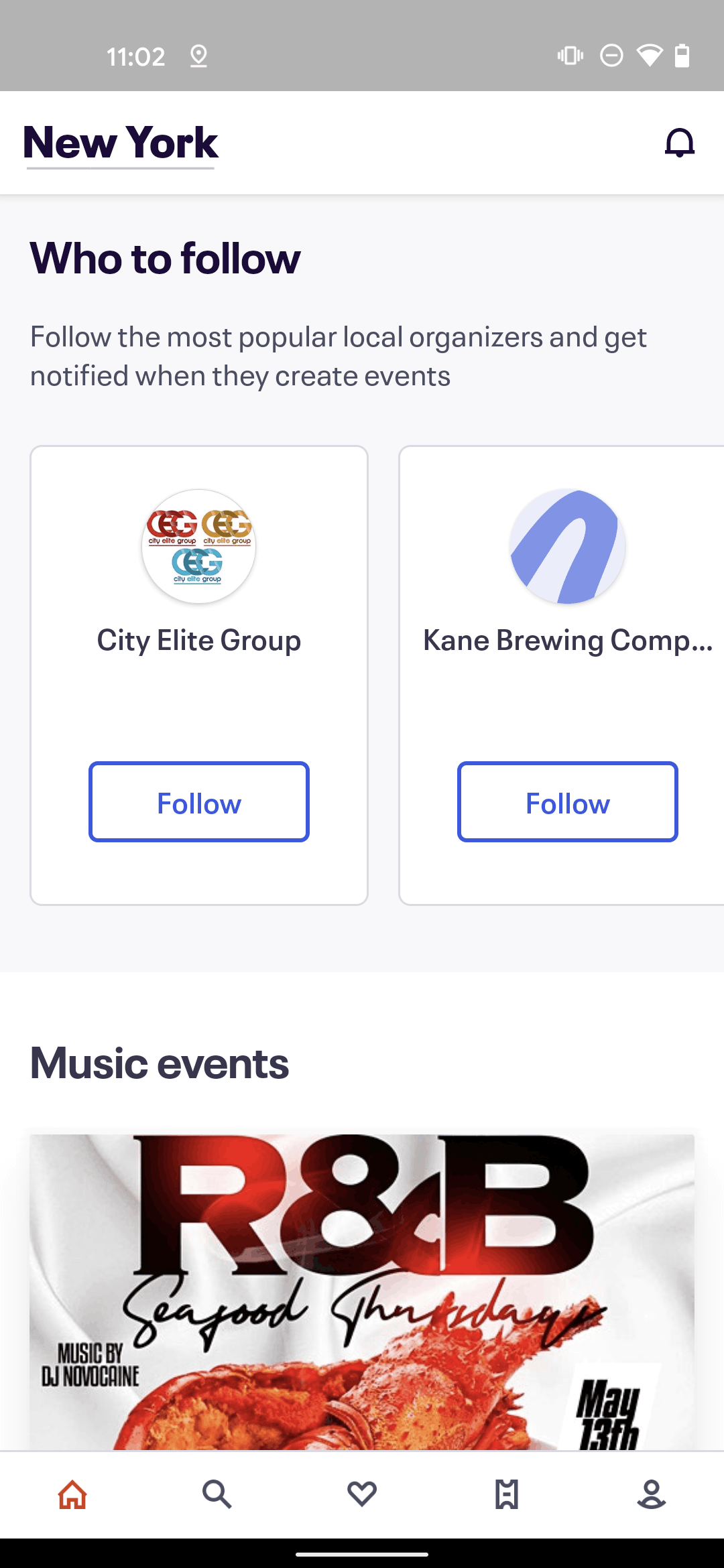 Eventbrite Android Entertainment interface screenshot 19