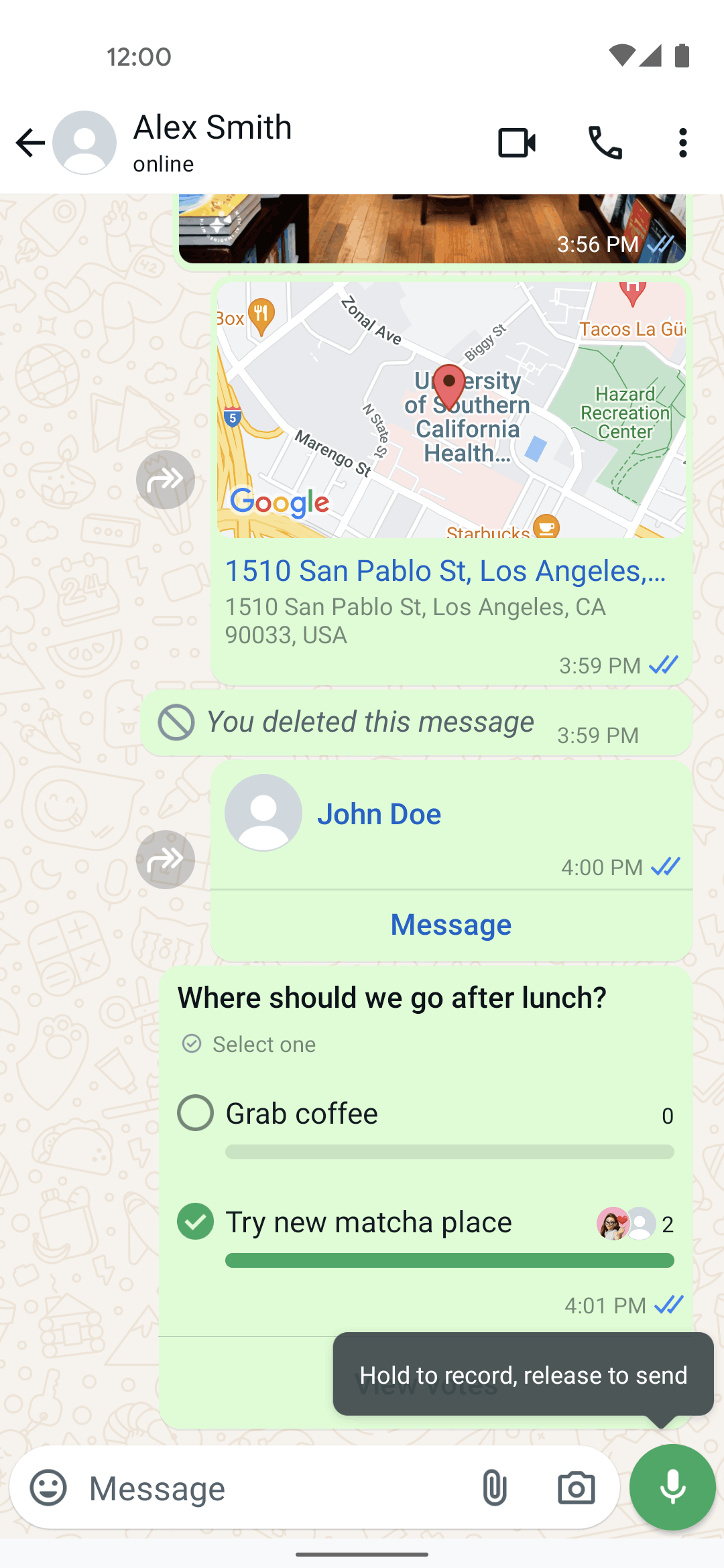 WhatsApp Android Social Networking interface screenshot 7