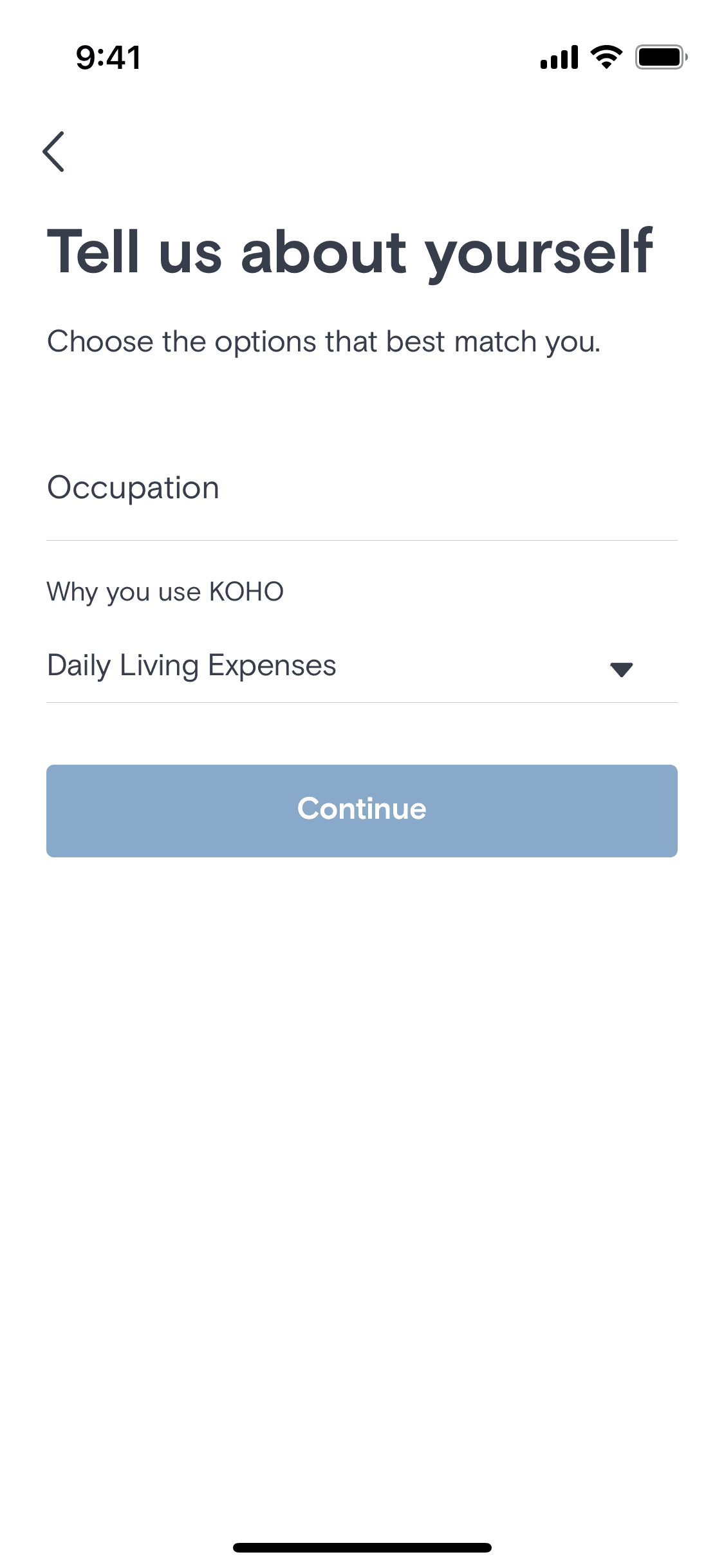 KOHO iOS Finance interface screenshot 24