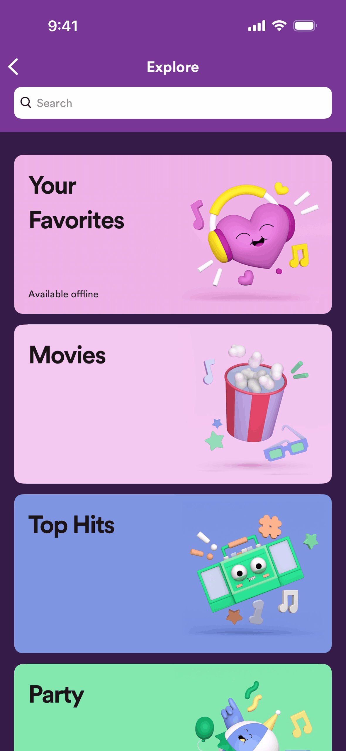 Spotify Kids iOS Music & Audio interface screenshot 16