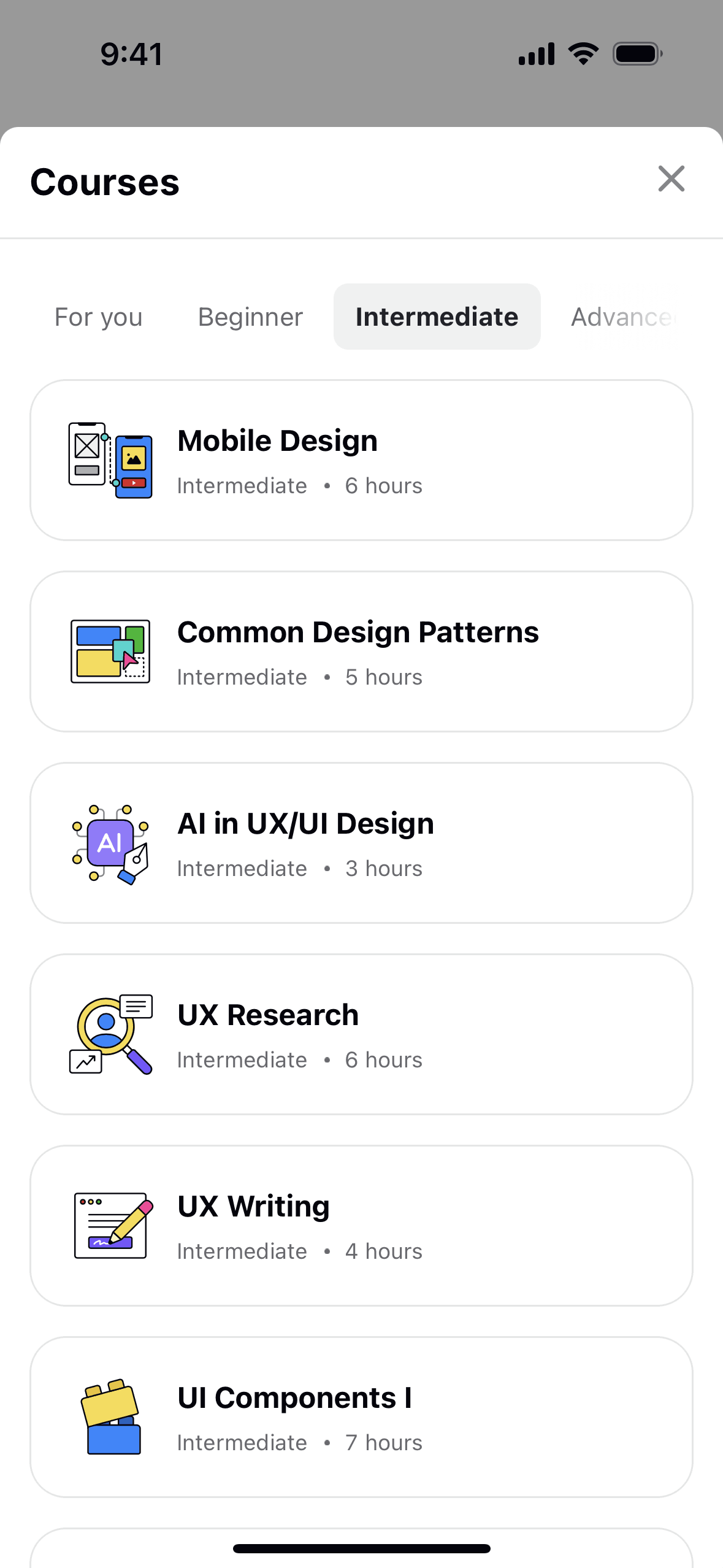 Uxcel Go iOS Education interface screenshot 11