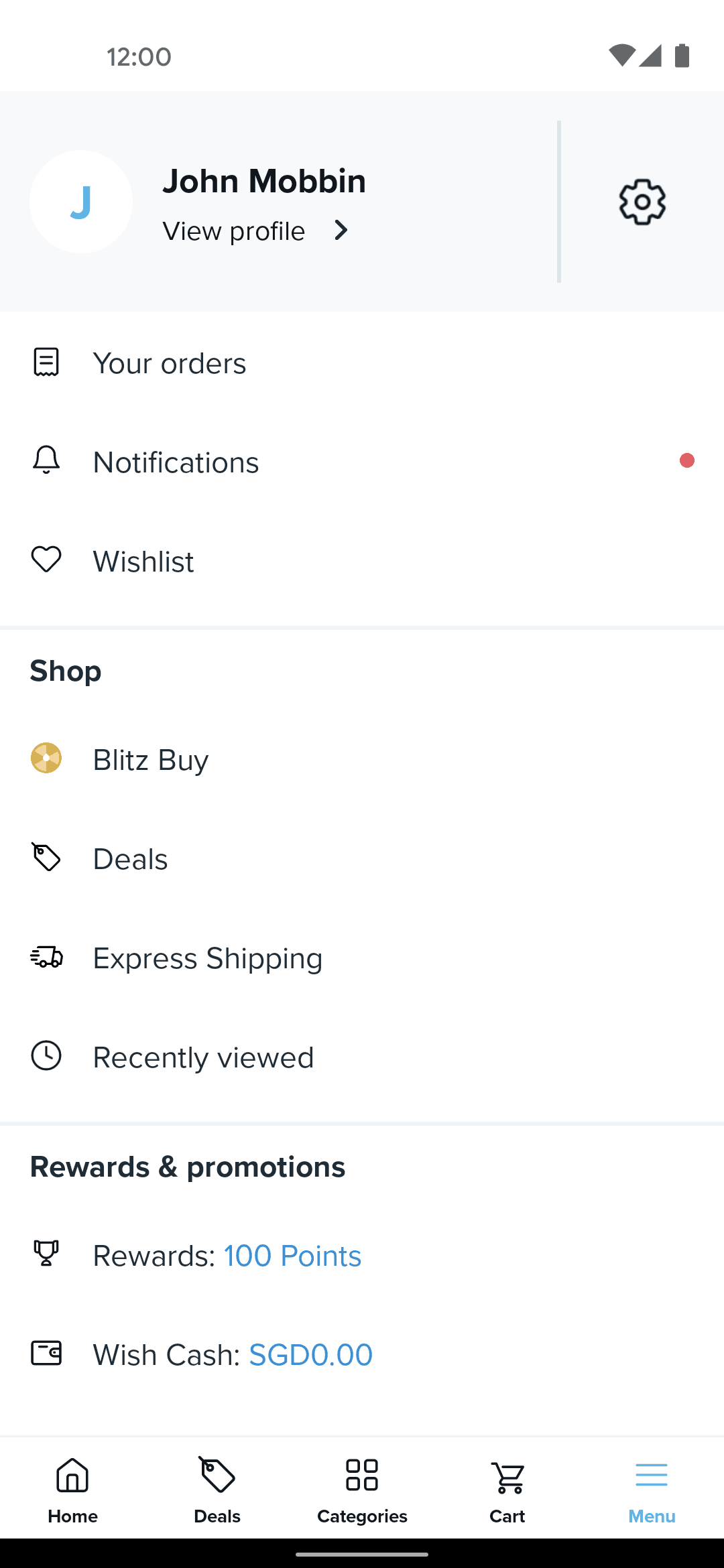 Wish Android Shopping interface screenshot 4