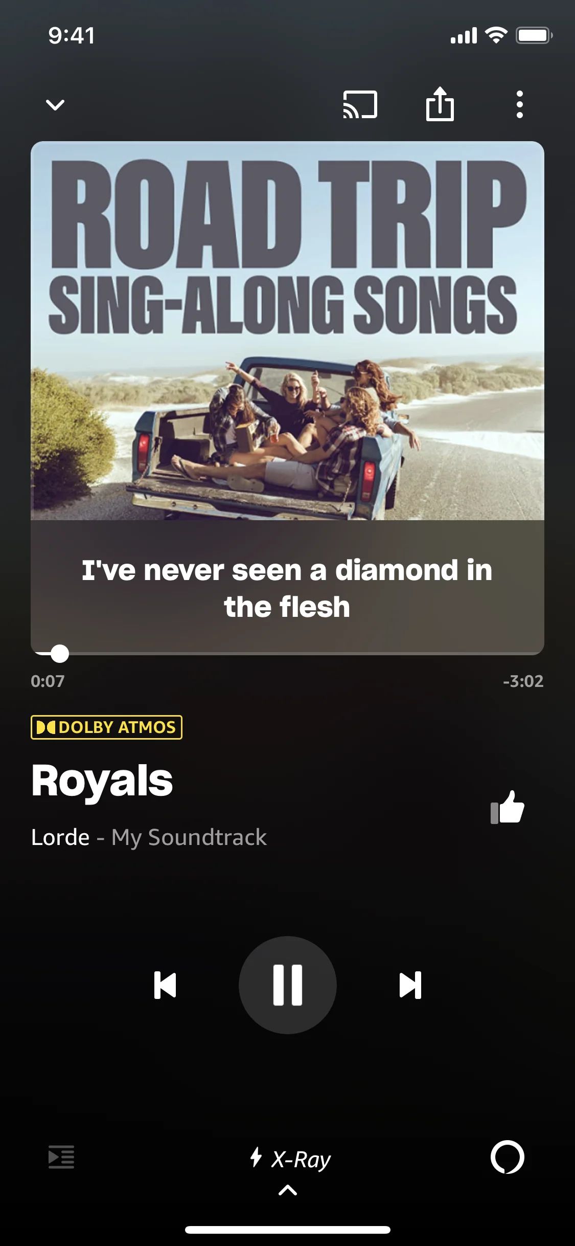 Playing songs from My Soundtrack on Amazon Music (ios) screen 2