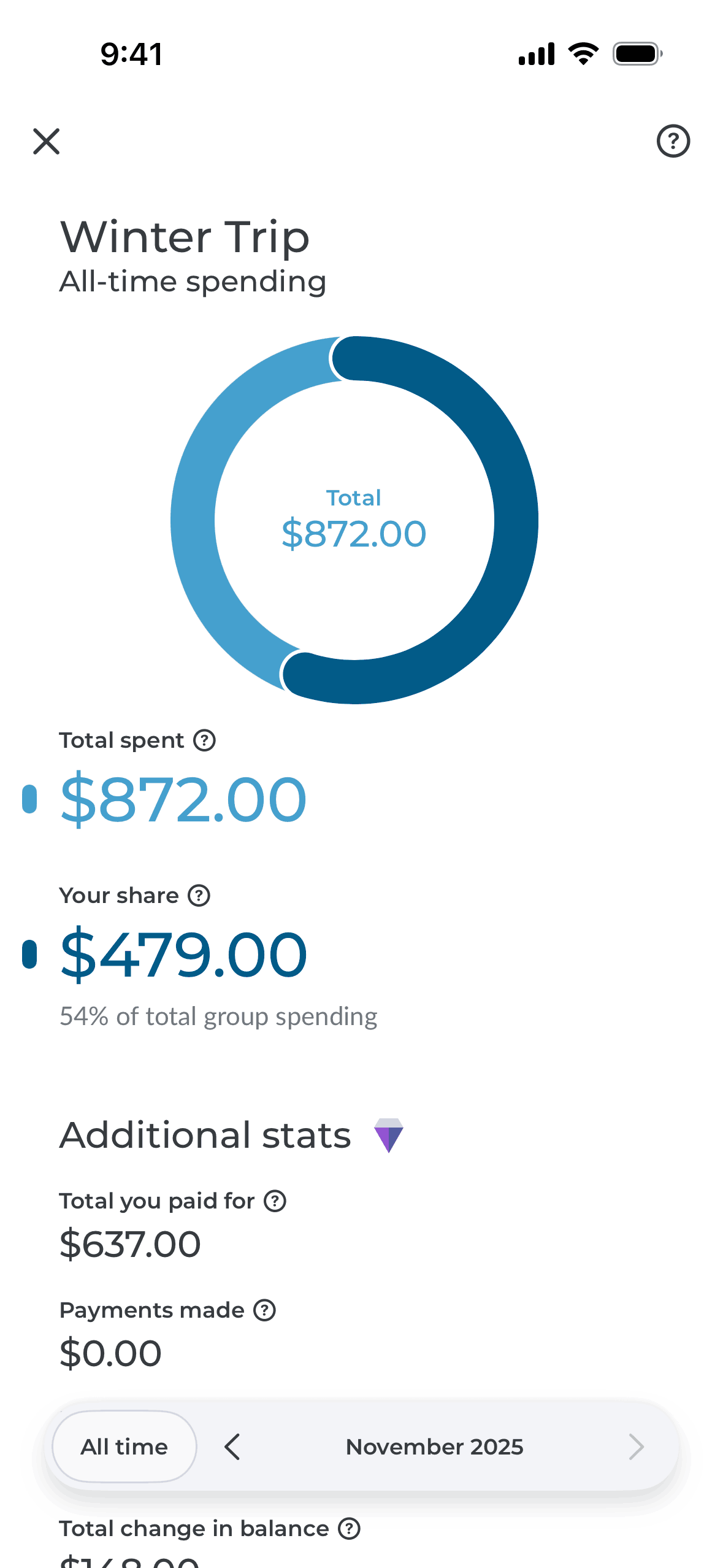 Splitwise iOS Finance interface screenshot 3