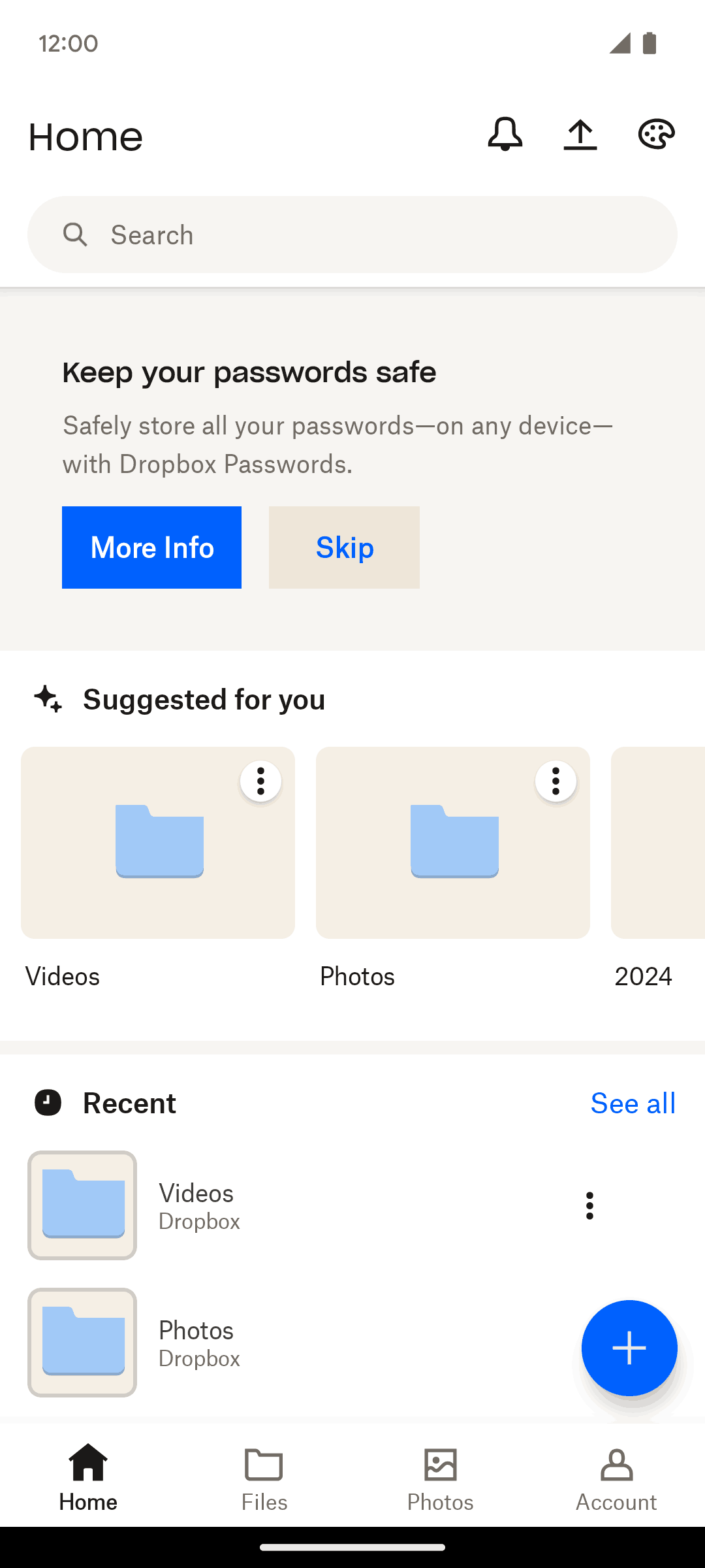 Dropbox Android Productivity interface screenshot 3
