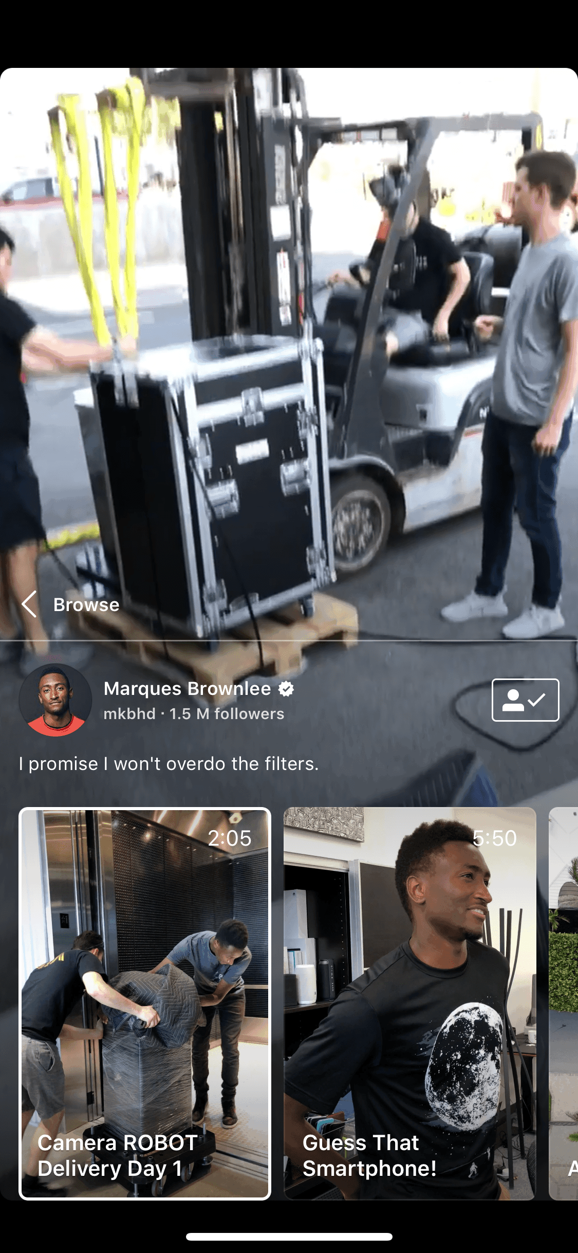 IGTV iOS Photo & Video interface screenshot 12