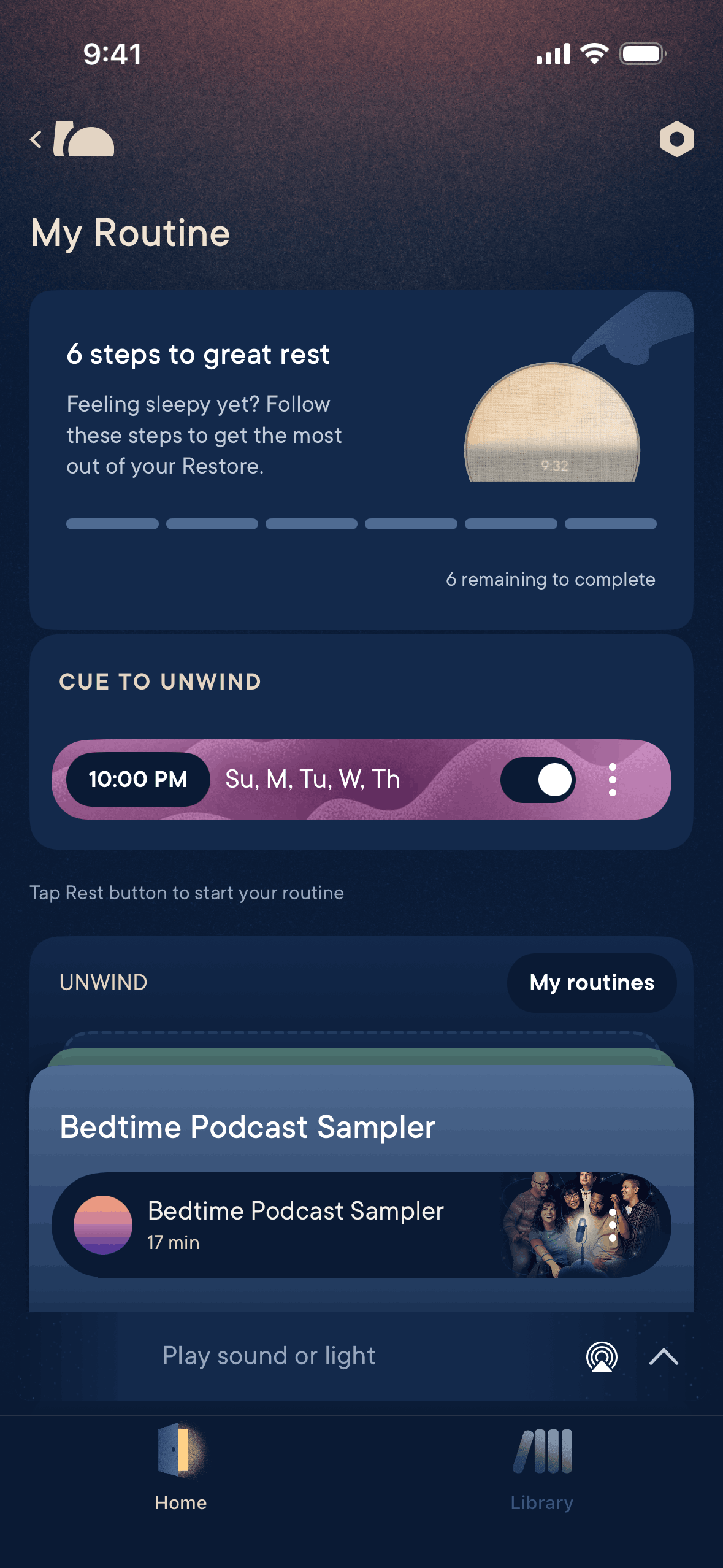 Hatch Sleep iOS Health & Fitness interface screenshot 3