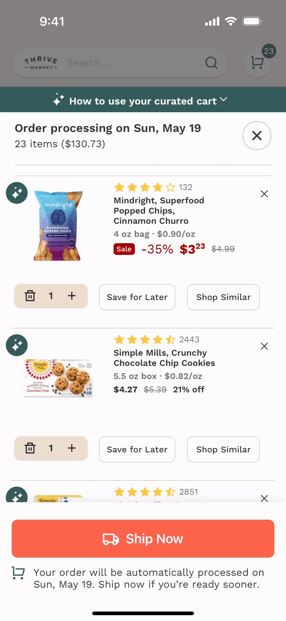 Thrive Market iOS Shopping interface screenshot 6