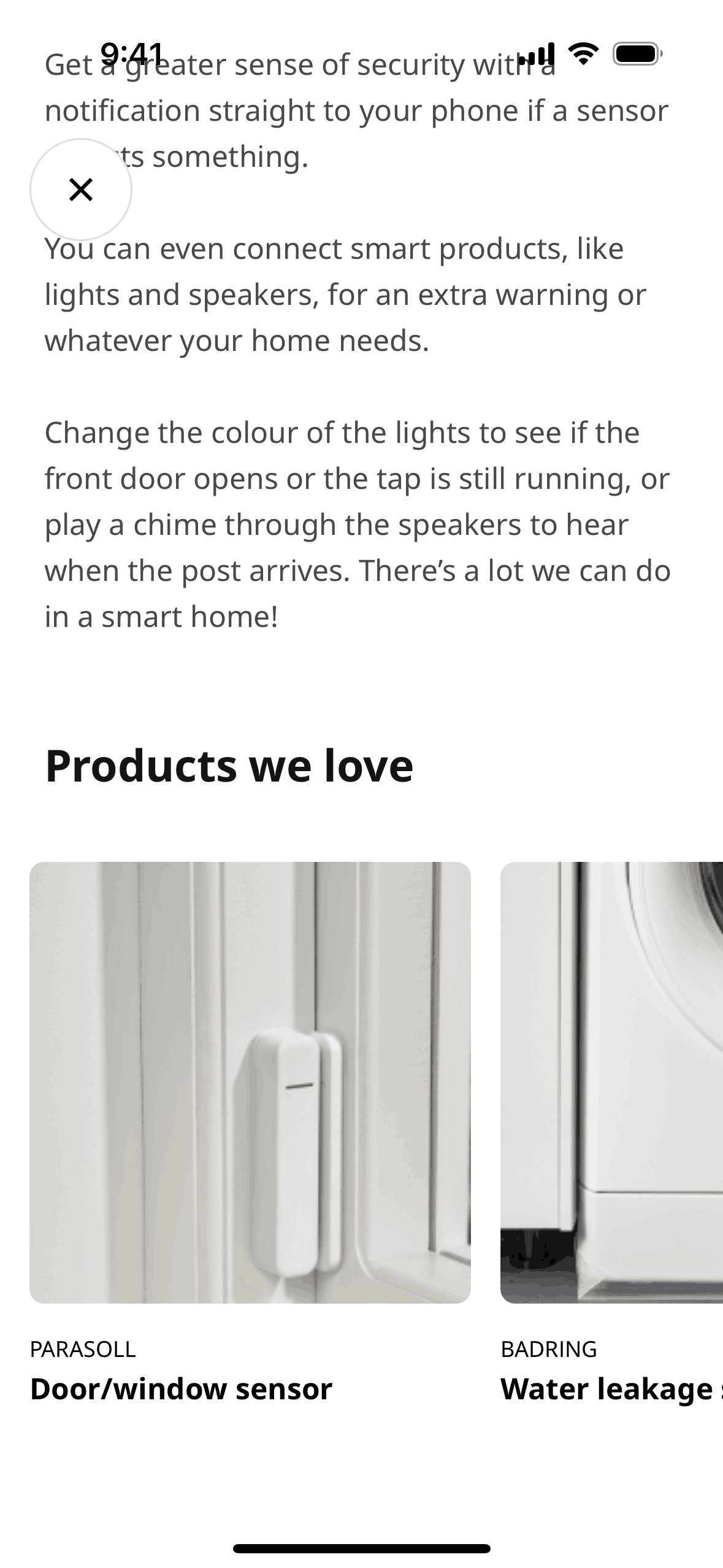 IKEA Home smart iOS Lifestyle interface screenshot 2