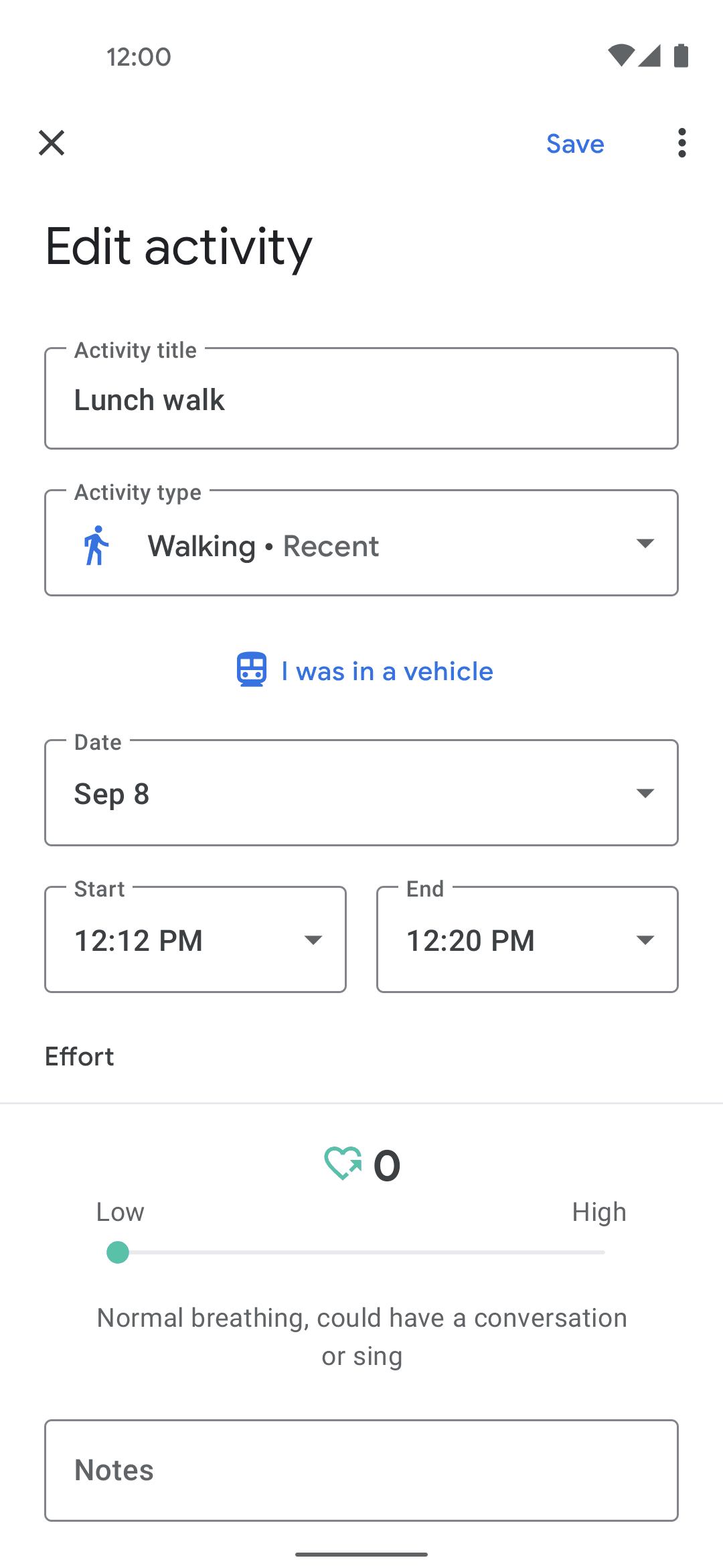 Google Fit Android Health & Fitness interface screenshot 7