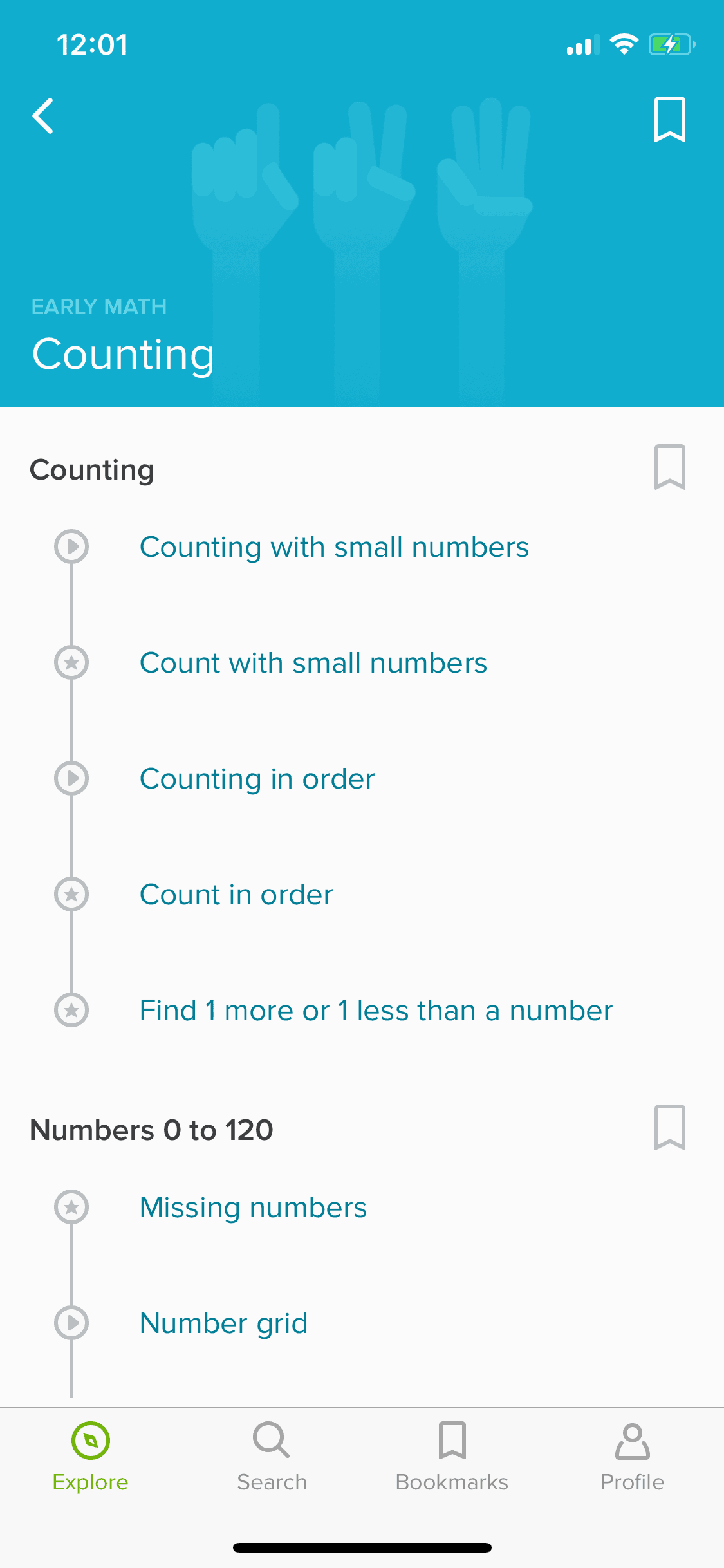 Khan Academy iOS Education interface screenshot 10