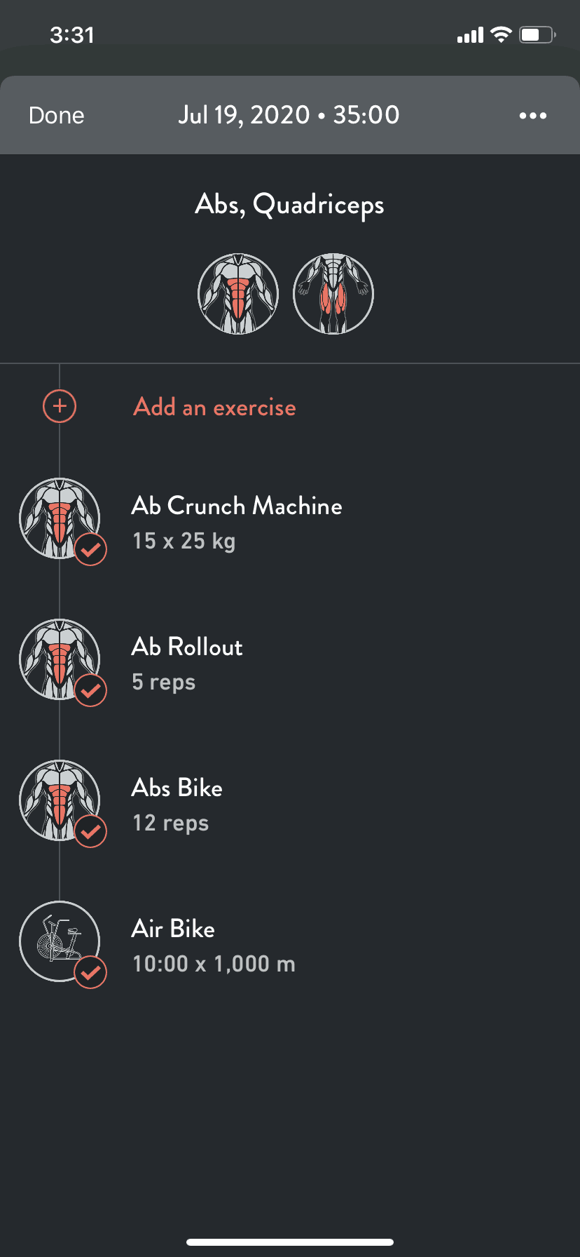 Fitbod iOS Health & Fitness interface screenshot 1