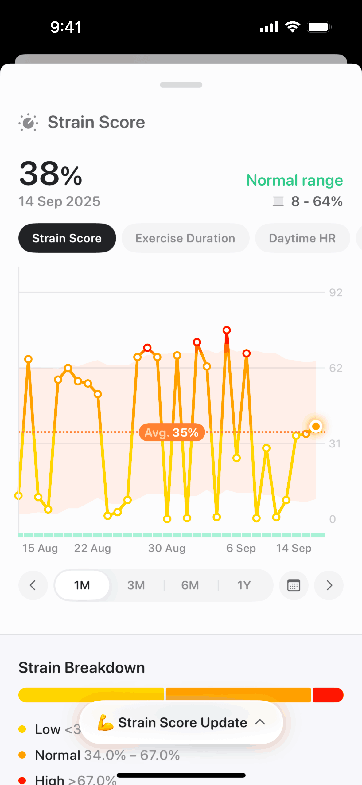 Bevel iOS Health & Fitness interface screenshot 2
