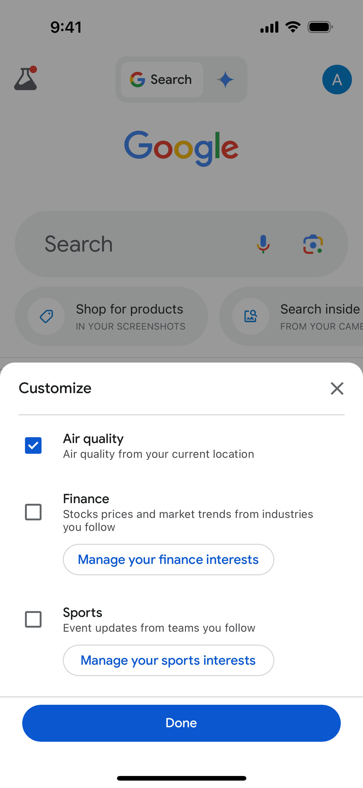 Google iOS AI interface screenshot 10