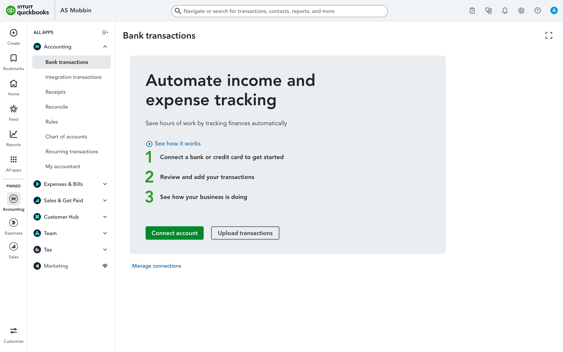 QuickBooks Web accounting interface screenshot 16