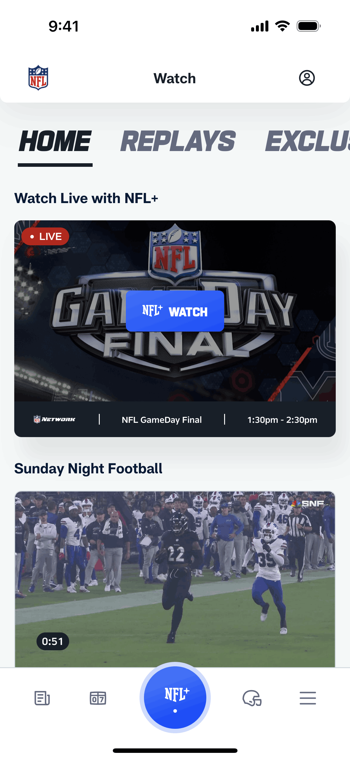 NFL iOS Sports interface screenshot 2