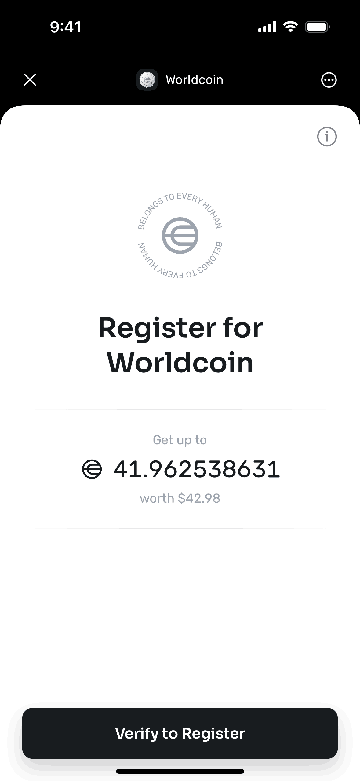 World App iOS Crypto & Web3 interface screenshot 17