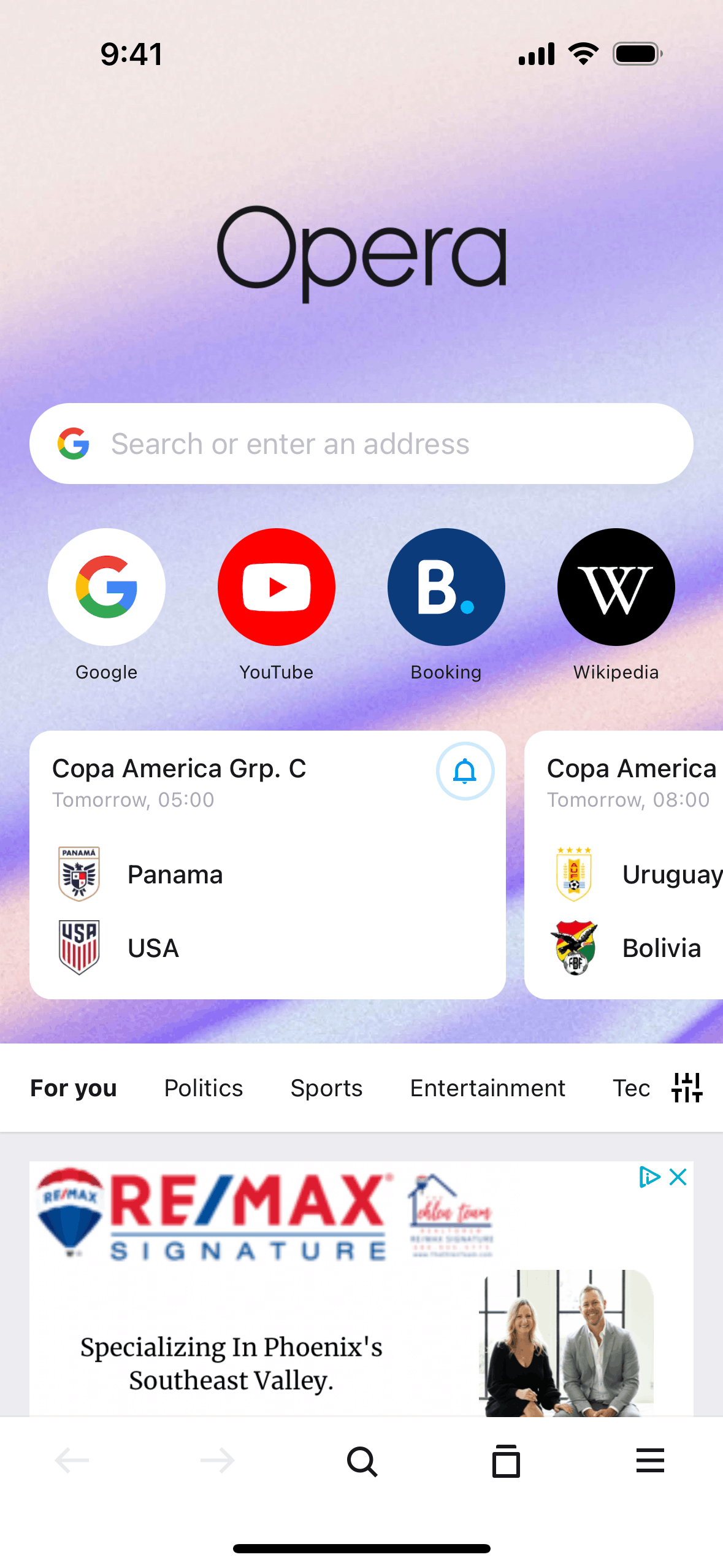 Opera iOS Utilities interface screenshot 1