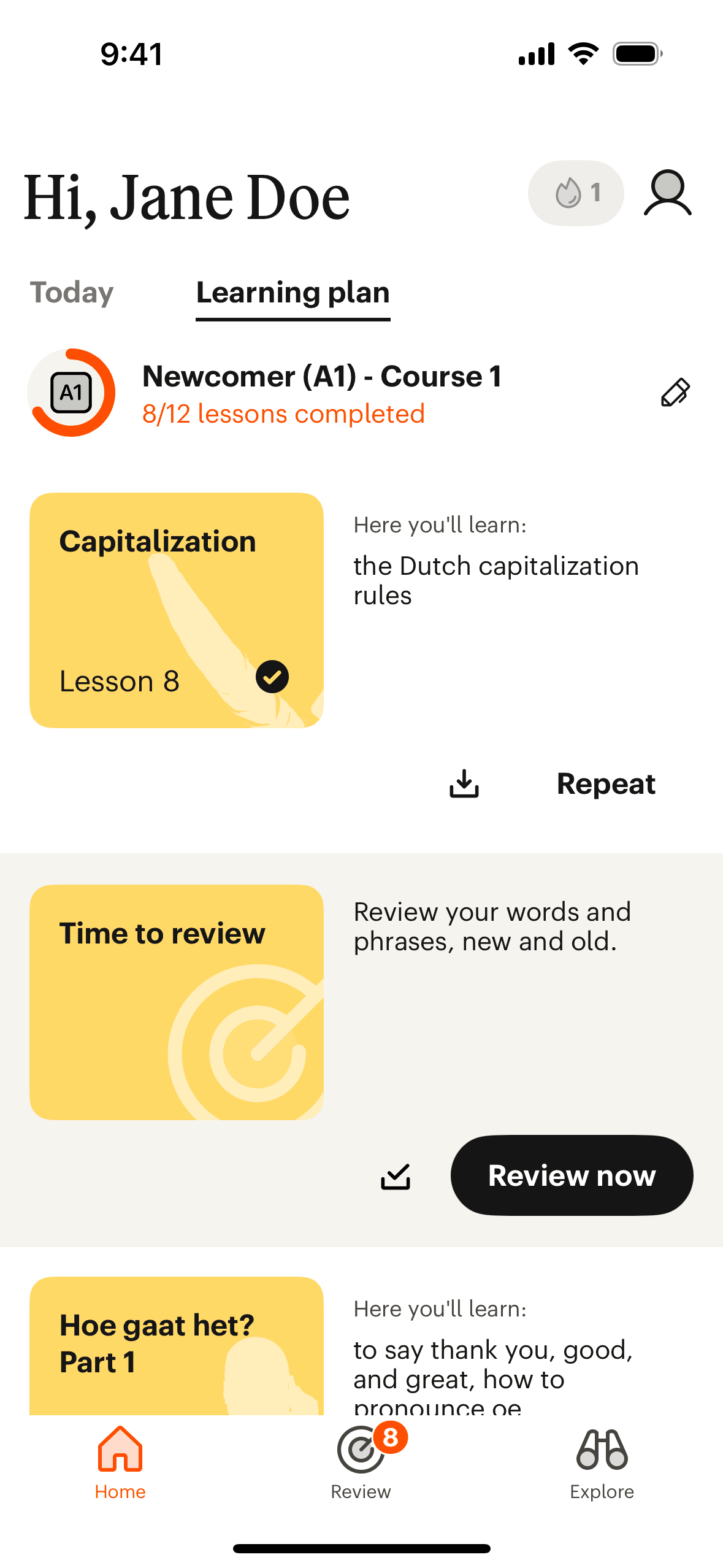 Babbel iOS Education interface screenshot 3