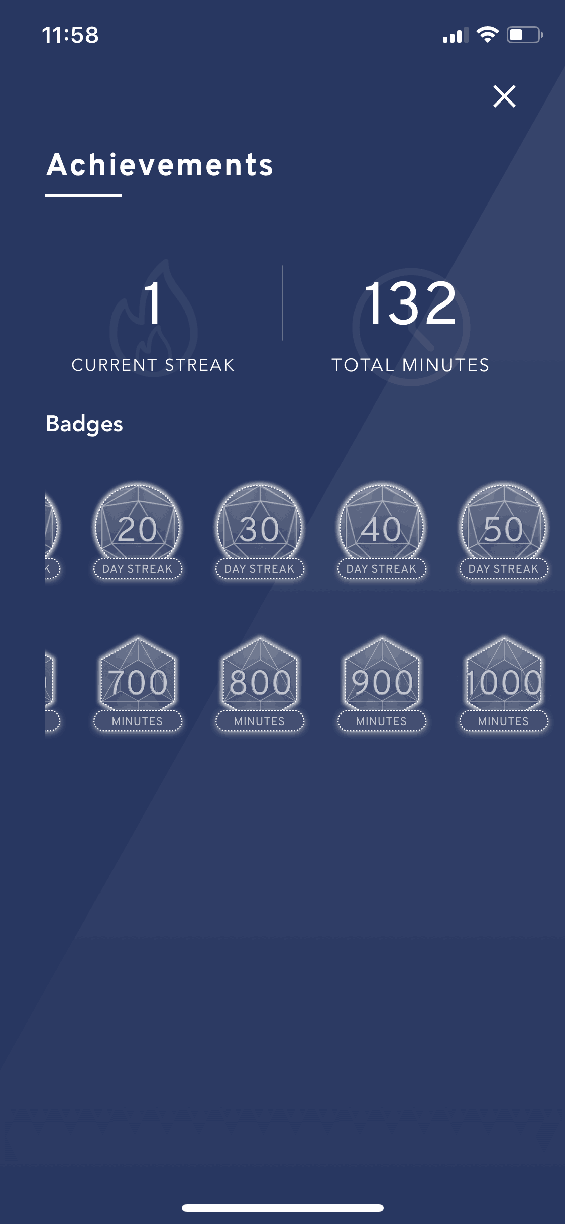 Brightmind iOS Health & Fitness interface screenshot 5
