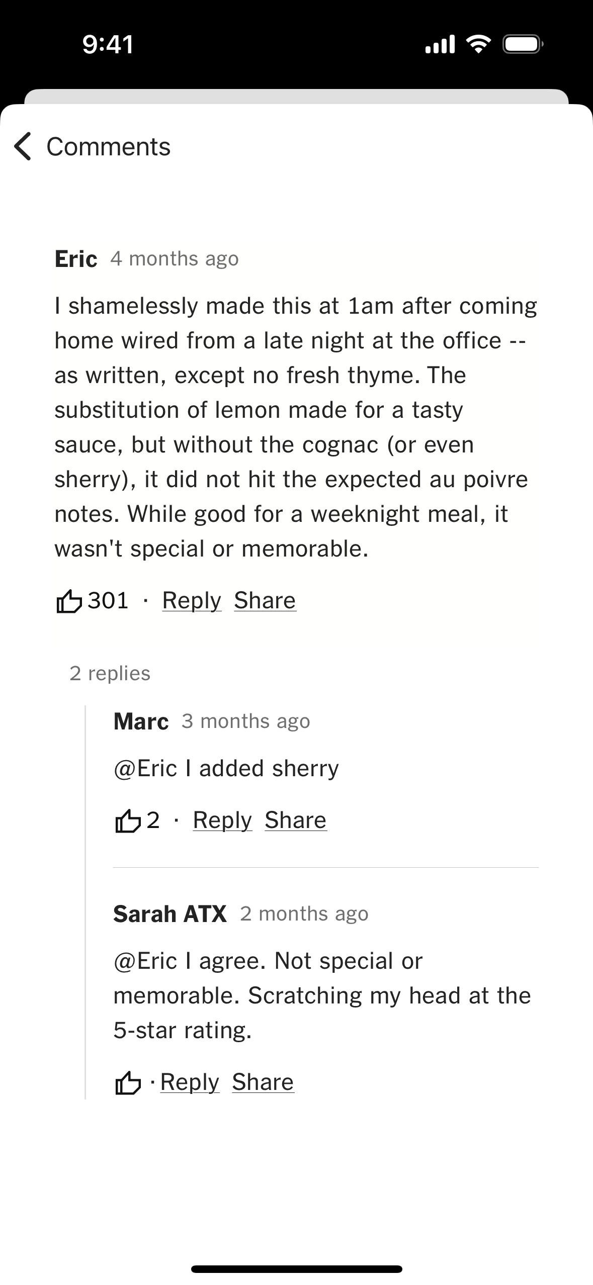NYT Cooking iOS Food & Drink interface screenshot 11