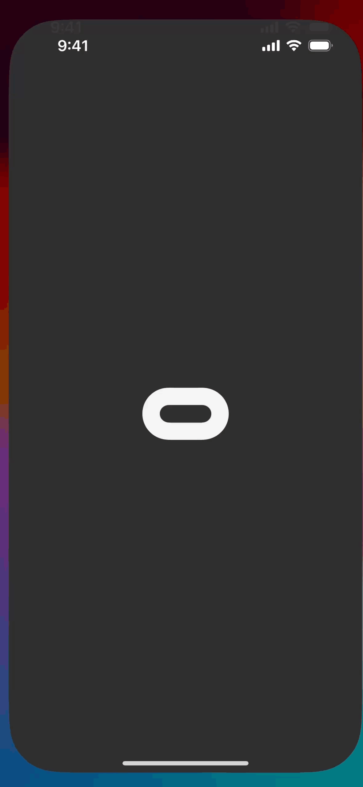 Meta Quest iOS Entertainment interface screenshot 1