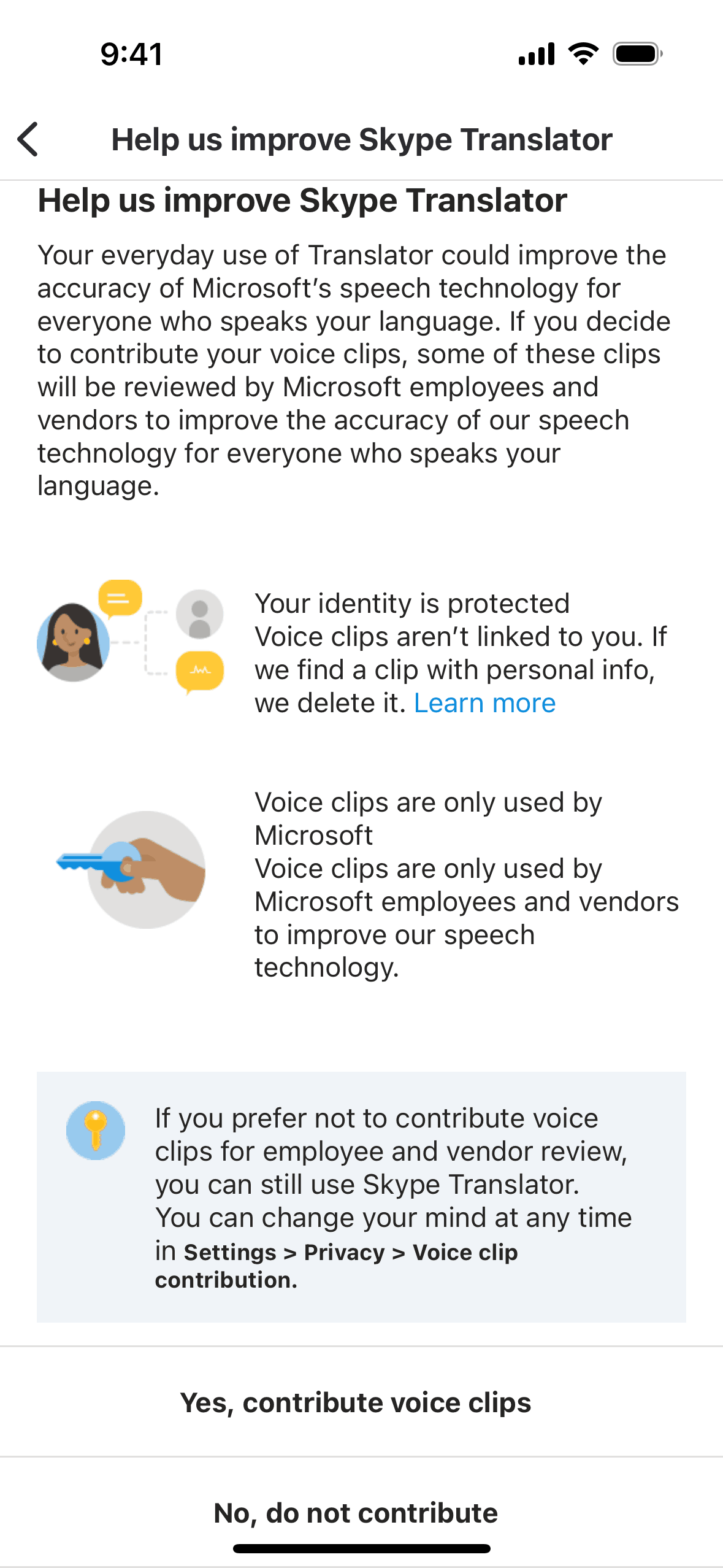 Skype iOS Communication interface screenshot 23