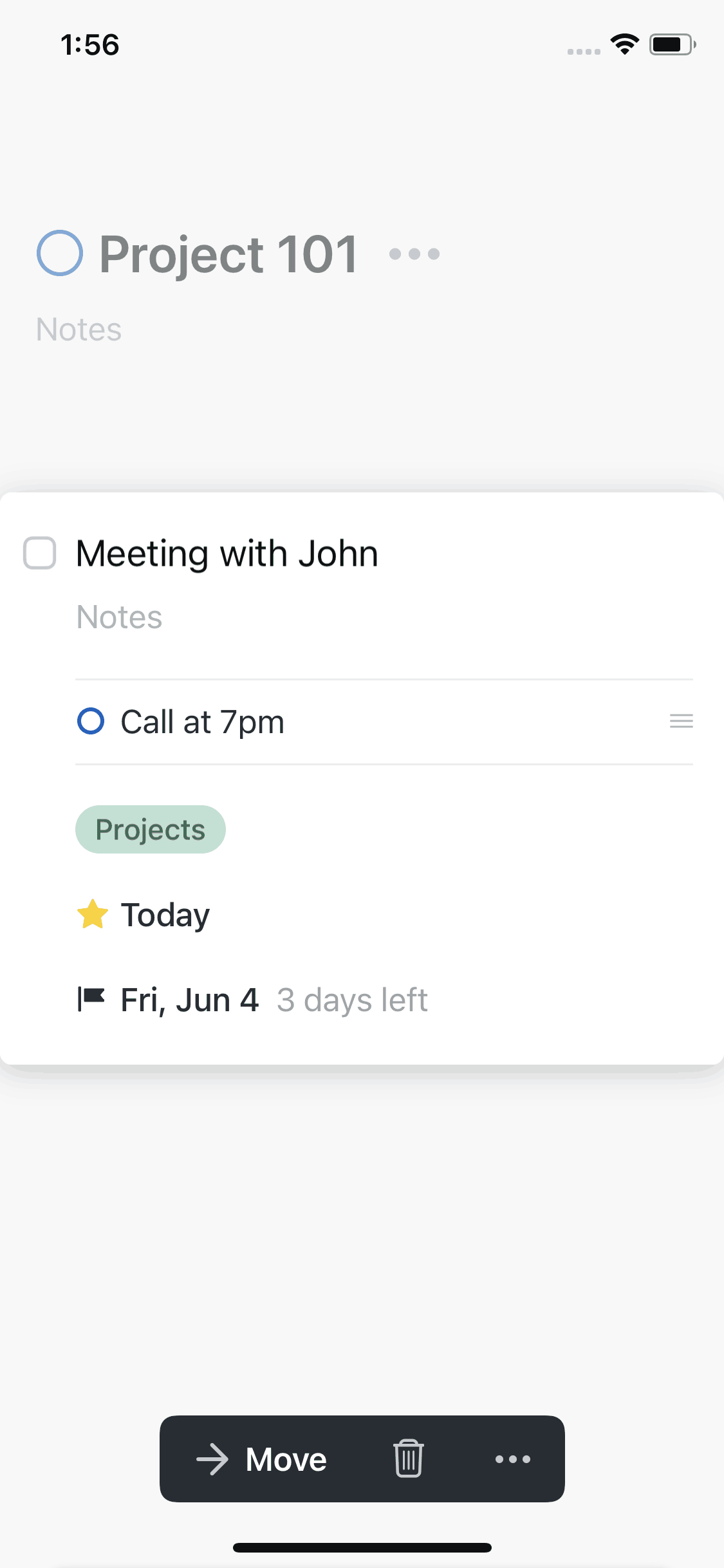 Things 3 iOS Productivity interface screenshot 3
