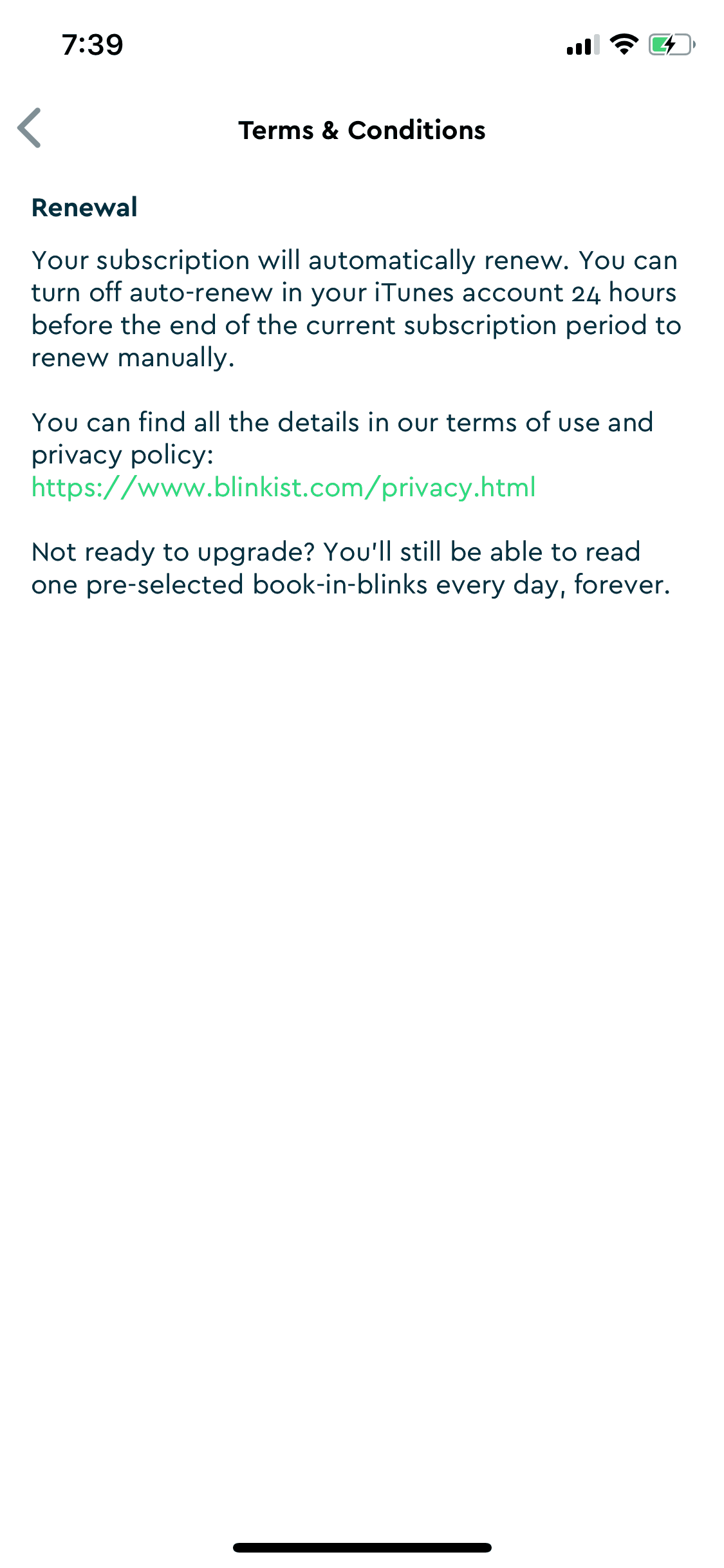 Blinkist iOS Education interface screenshot 11