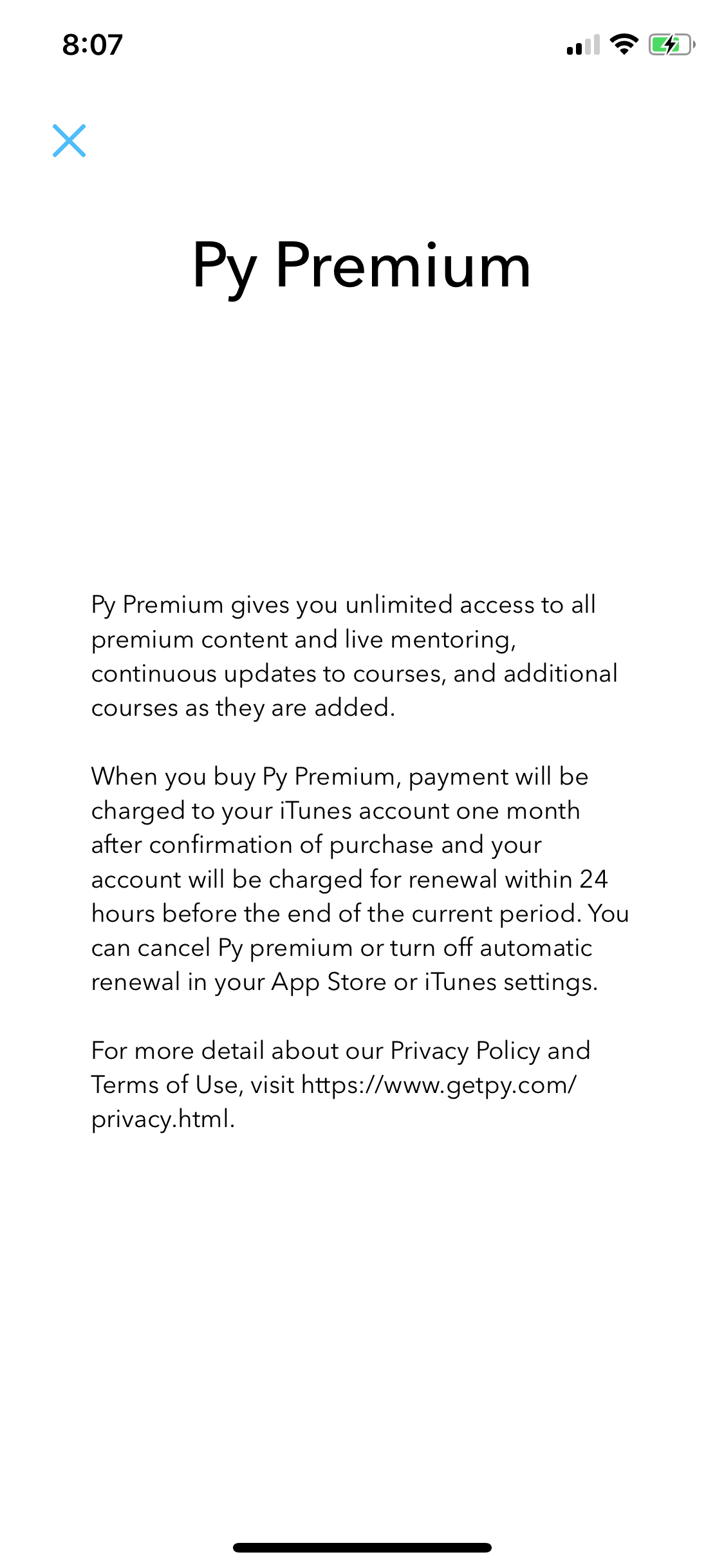 Py iOS Education interface screenshot 20