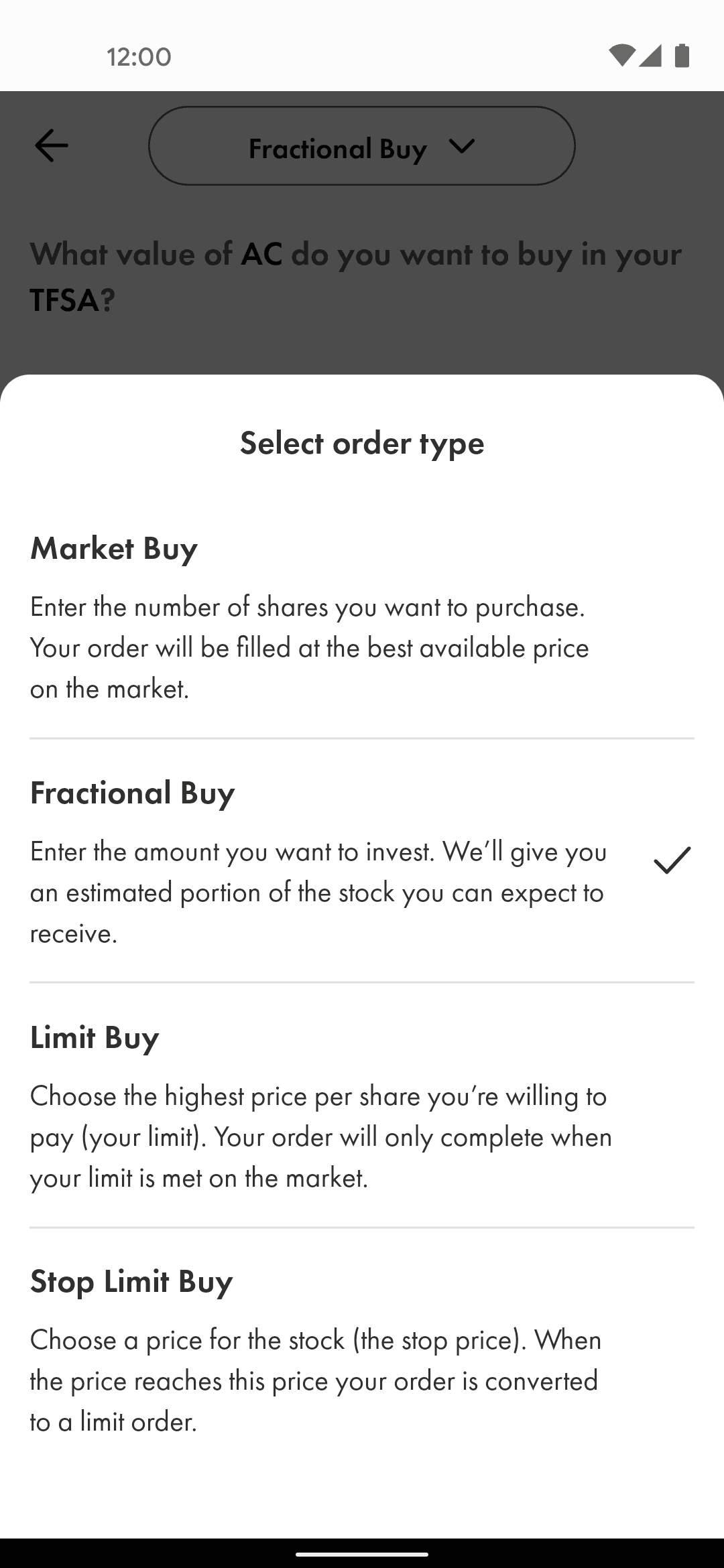 Wealthsimple Android Finance interface screenshot 18