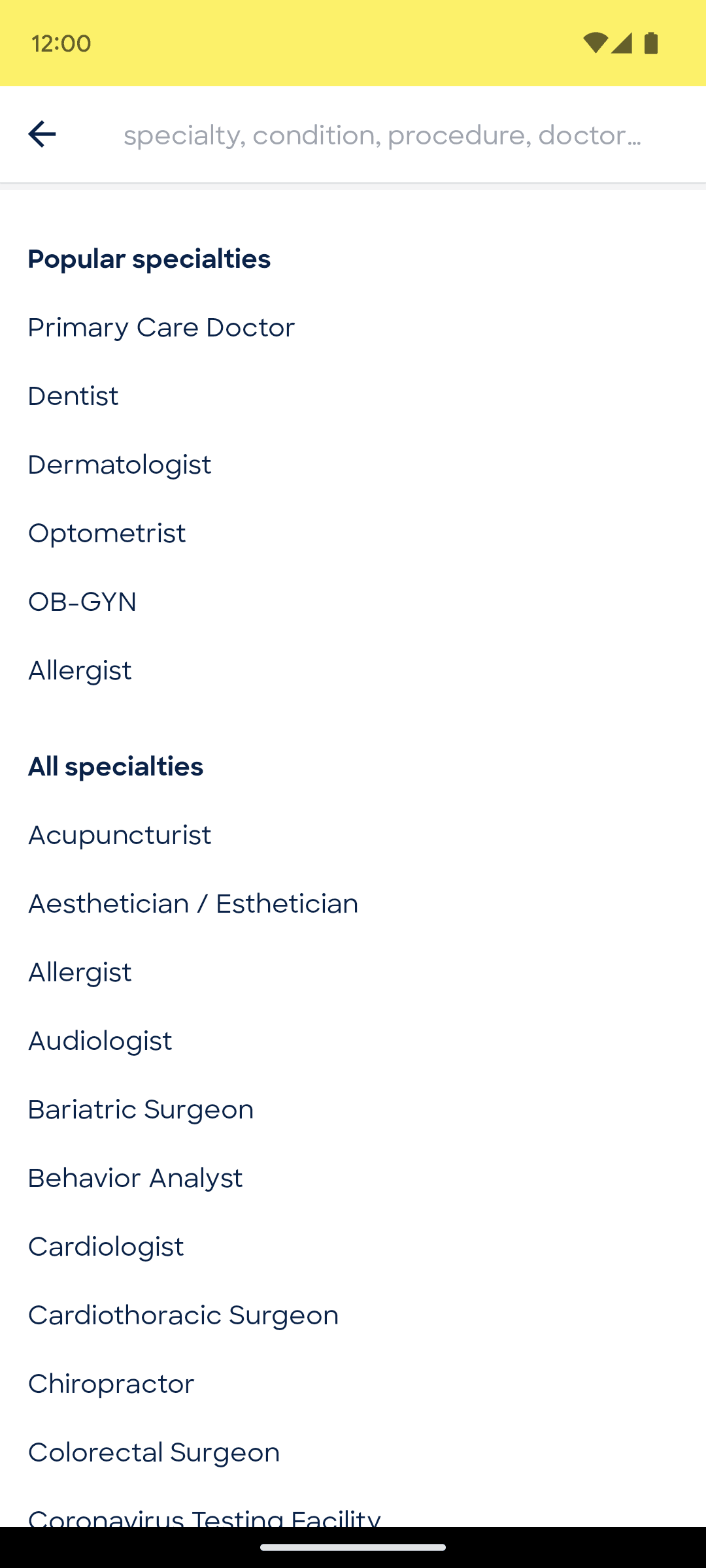 Zocdoc Android Medical interface screenshot 23