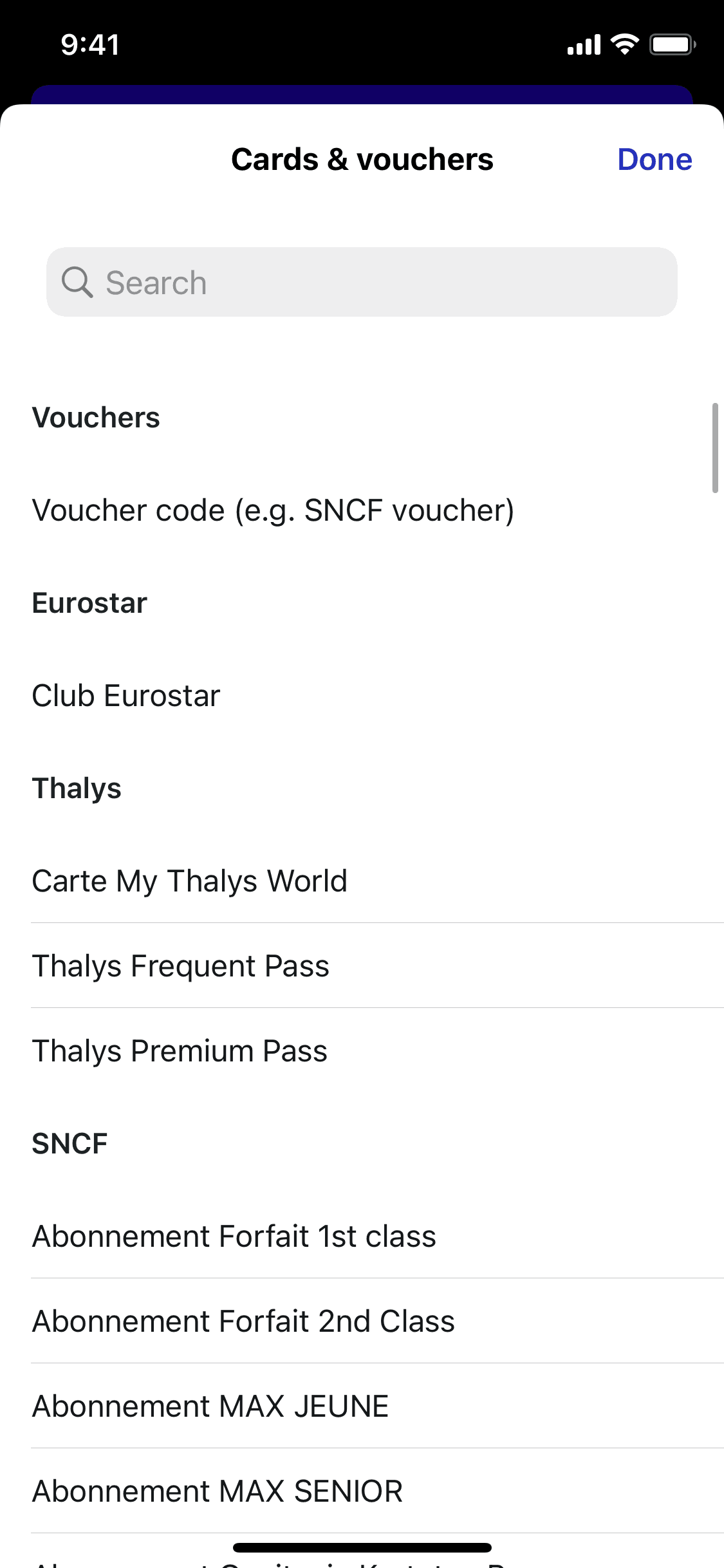 Trainline iOS Travel & Transportation interface screenshot 11