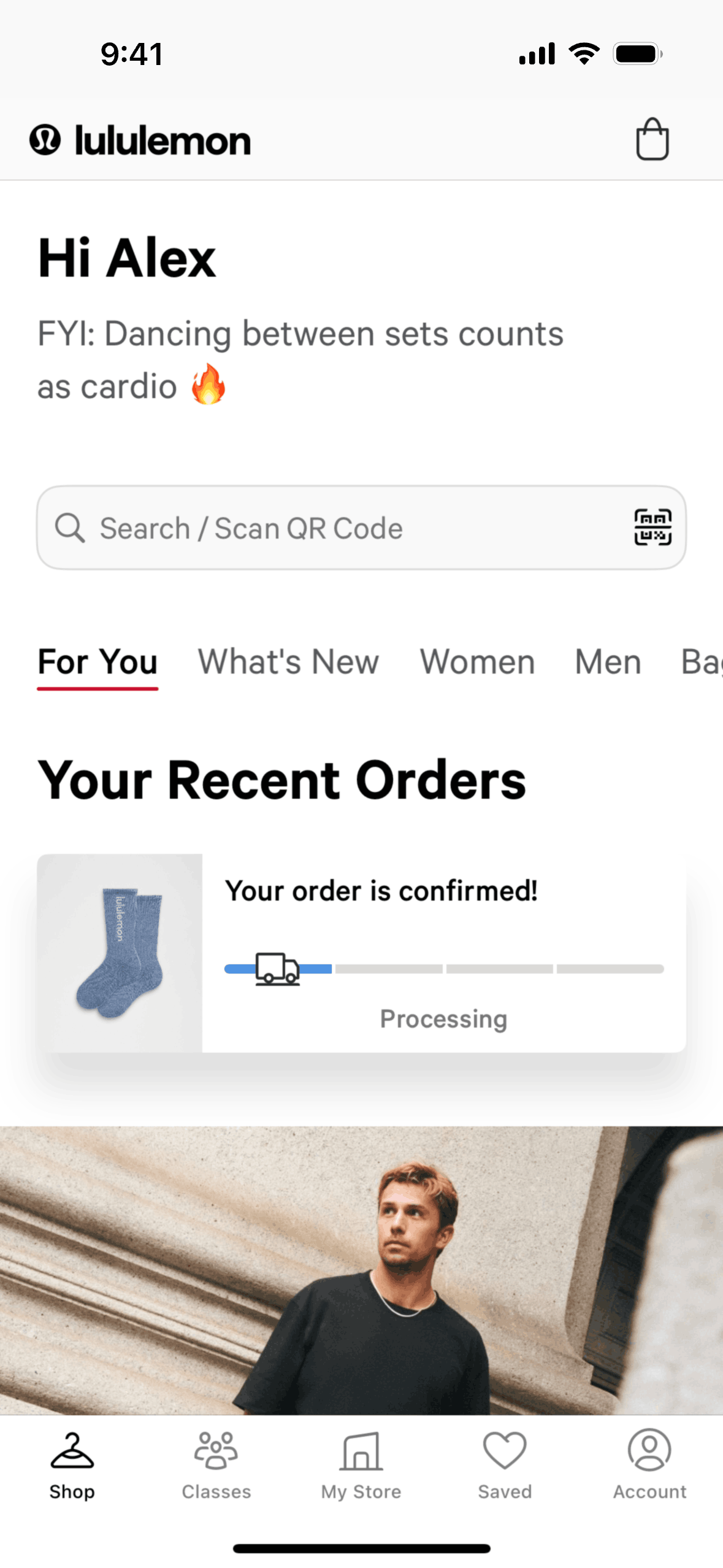 lululemon iOS Shopping interface screenshot 1
