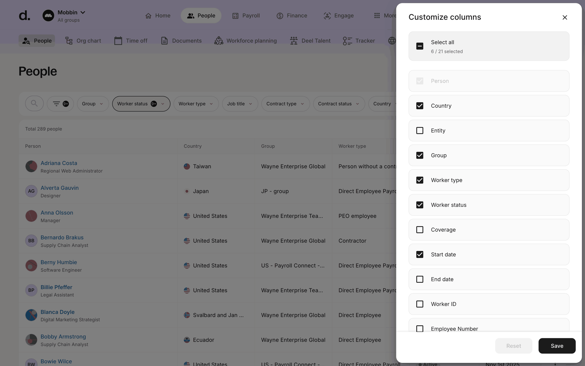 Deel Web Business interface screenshot 18