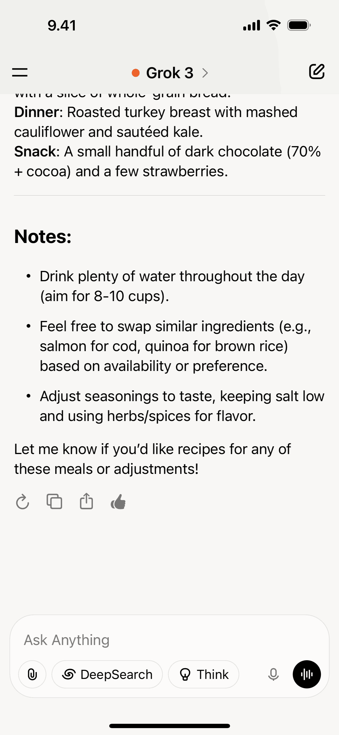 Grok iOS AI interface screenshot 12