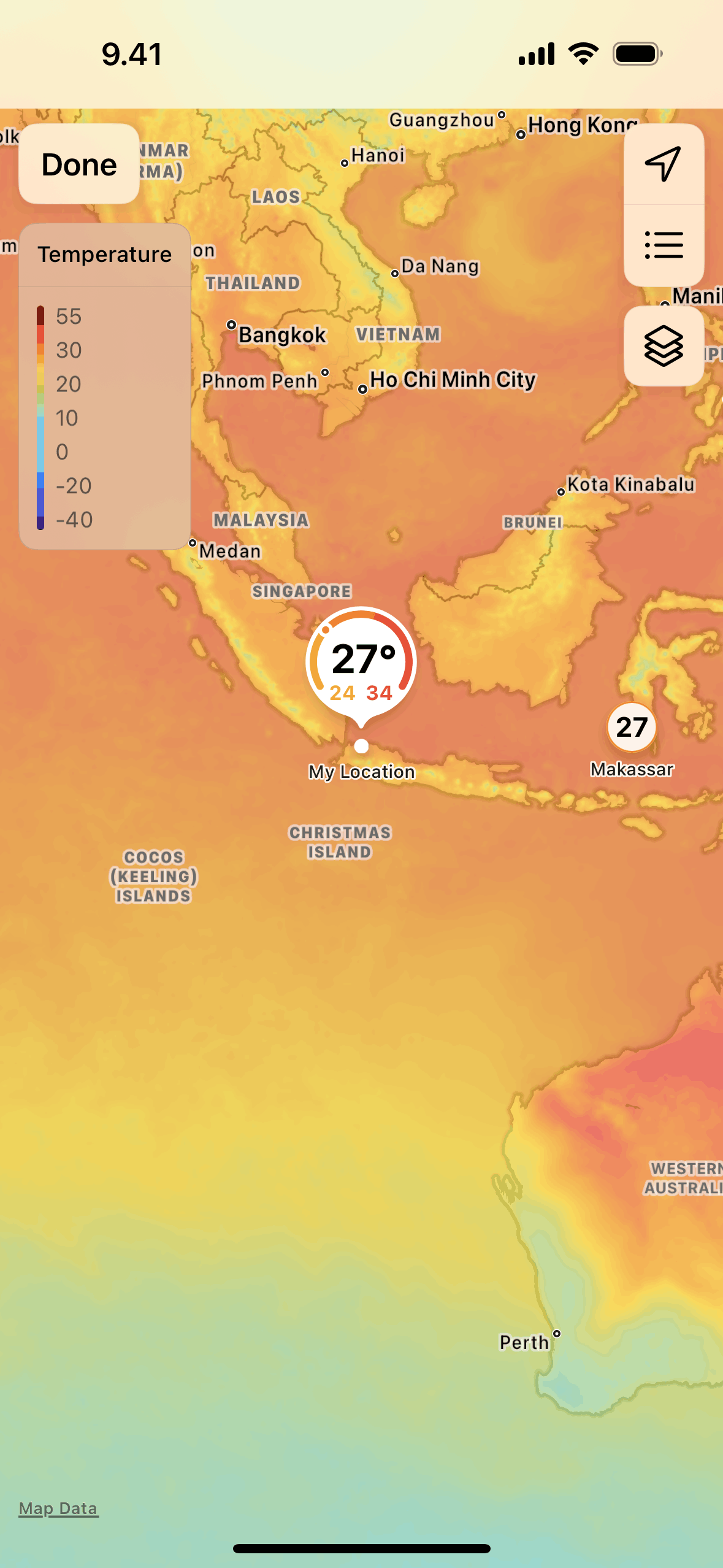 Weather iOS Lifestyle interface screenshot 18