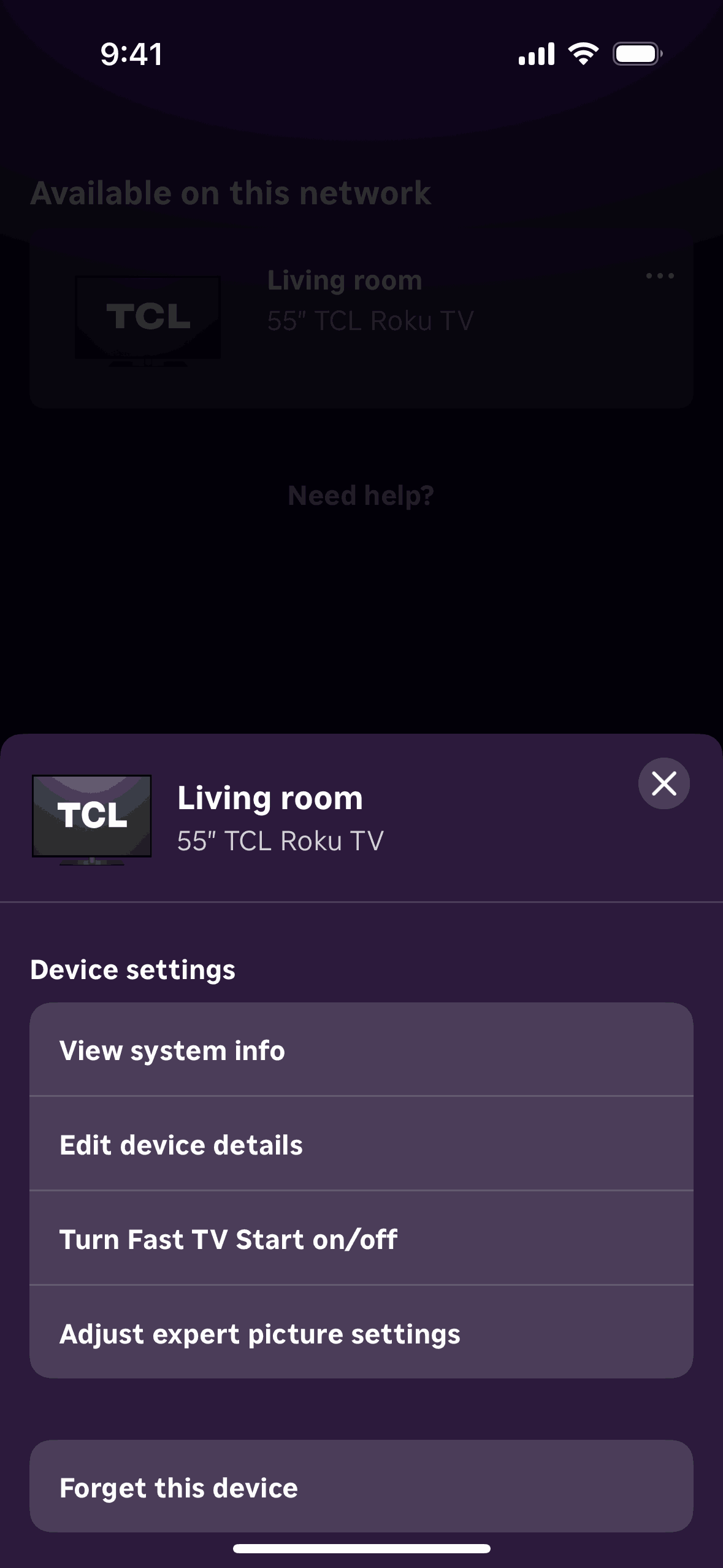 Roku iOS Entertainment interface screenshot 6