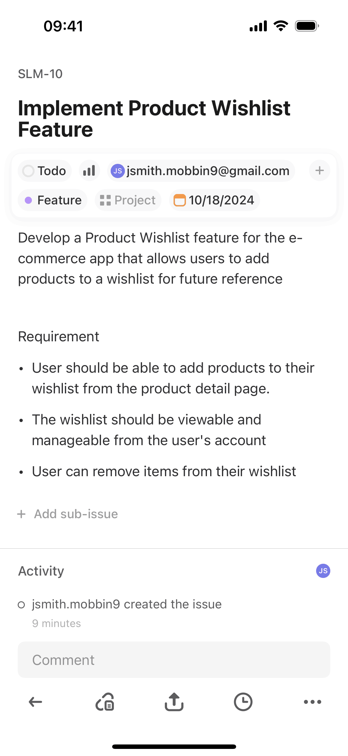 Linear iOS Developer Tools interface screenshot 11