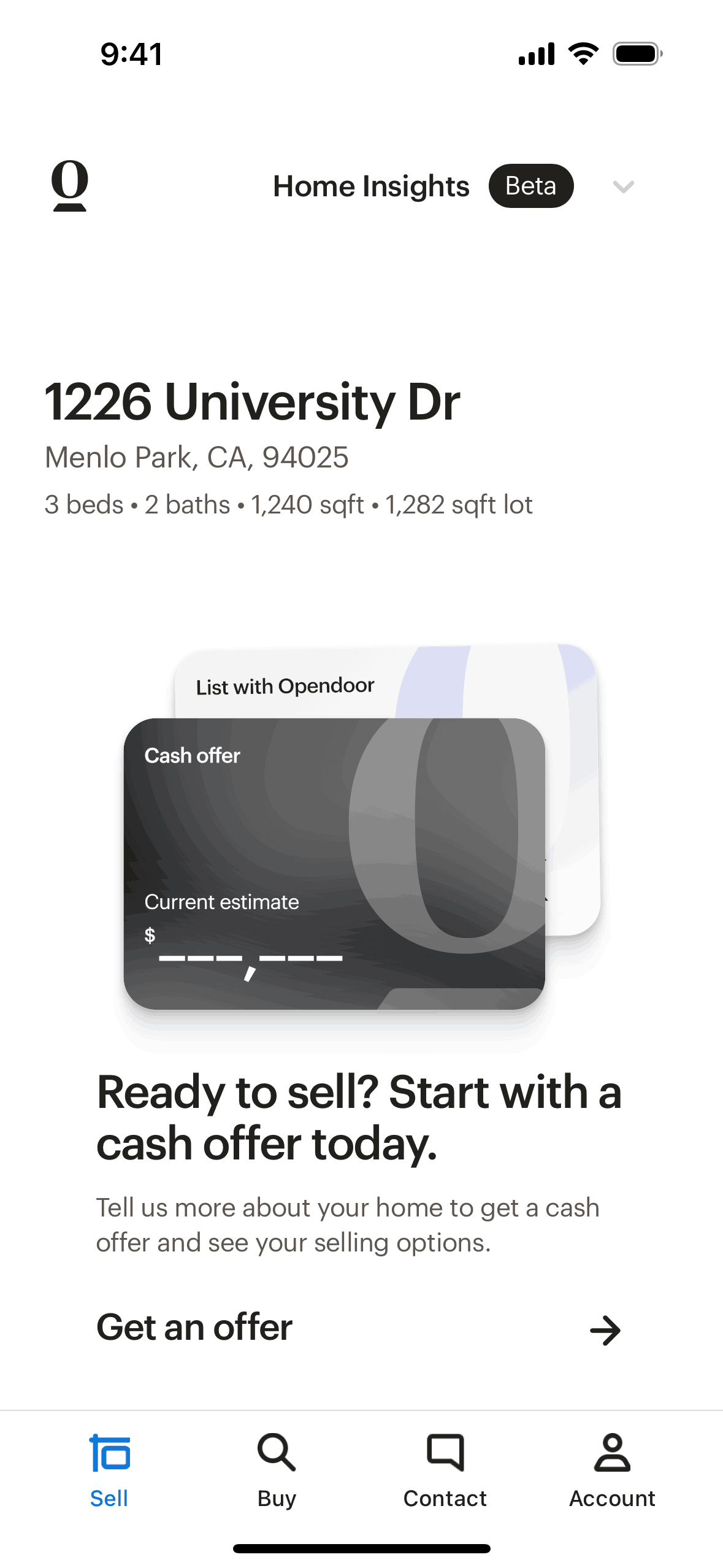 Opendoor iOS Real Estate interface screenshot 8