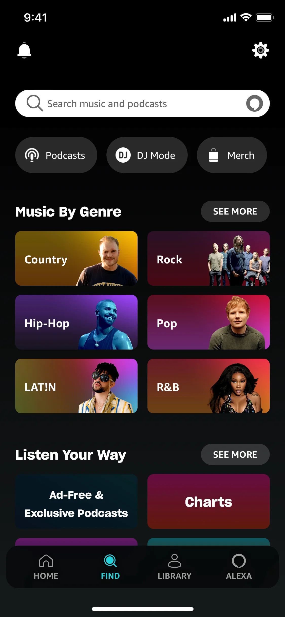 Find on Amazon Music (ios) screen 2