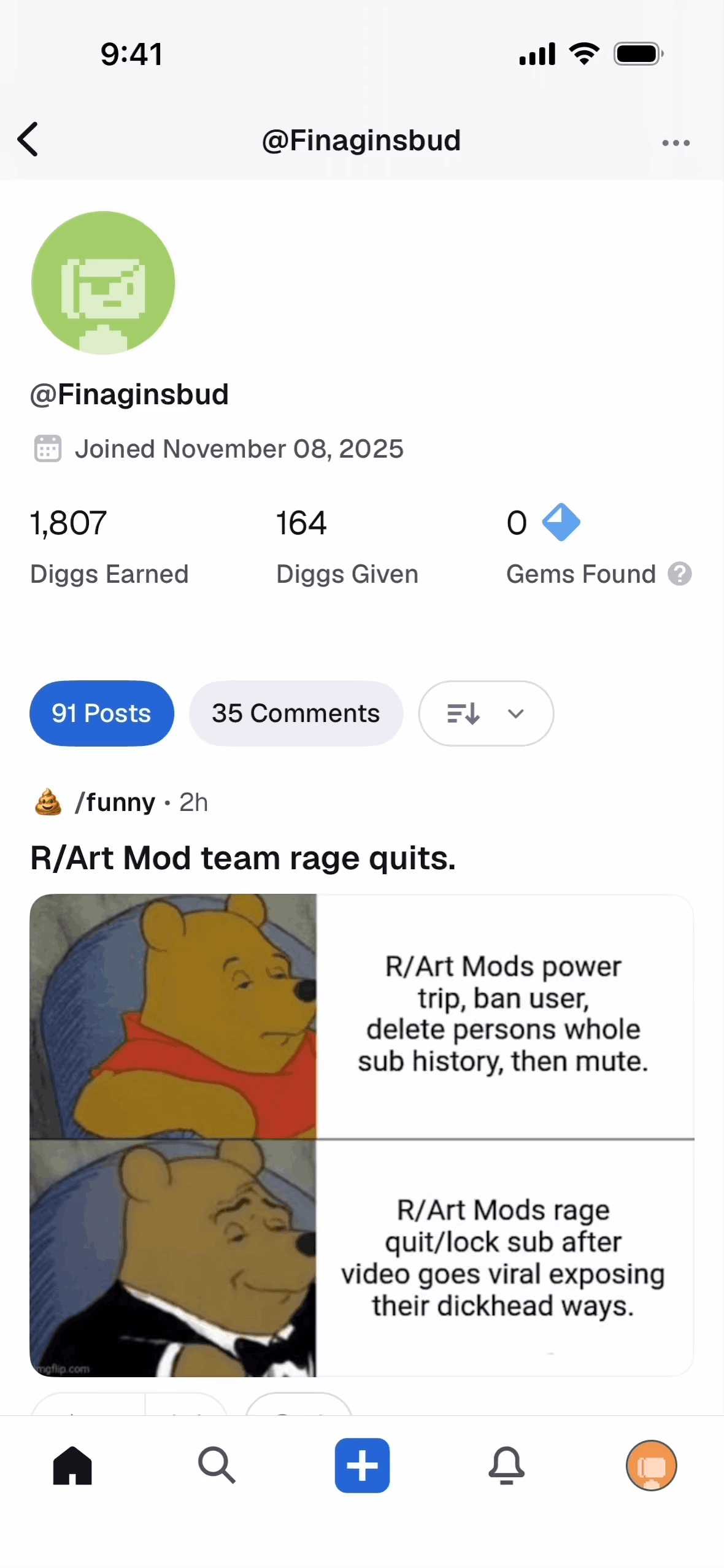 Digg iOS Social Networking interface screenshot 3