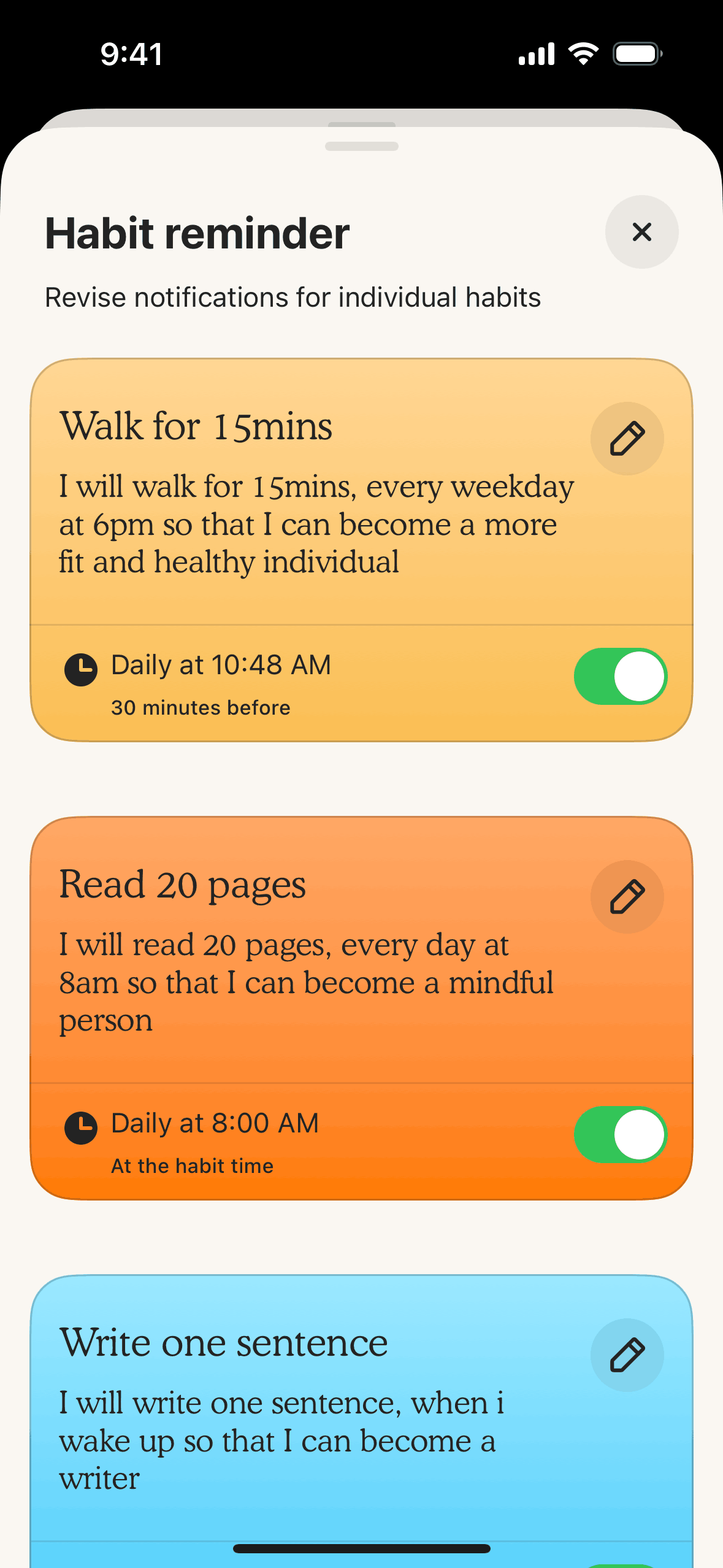 Atoms iOS Productivity interface screenshot 16